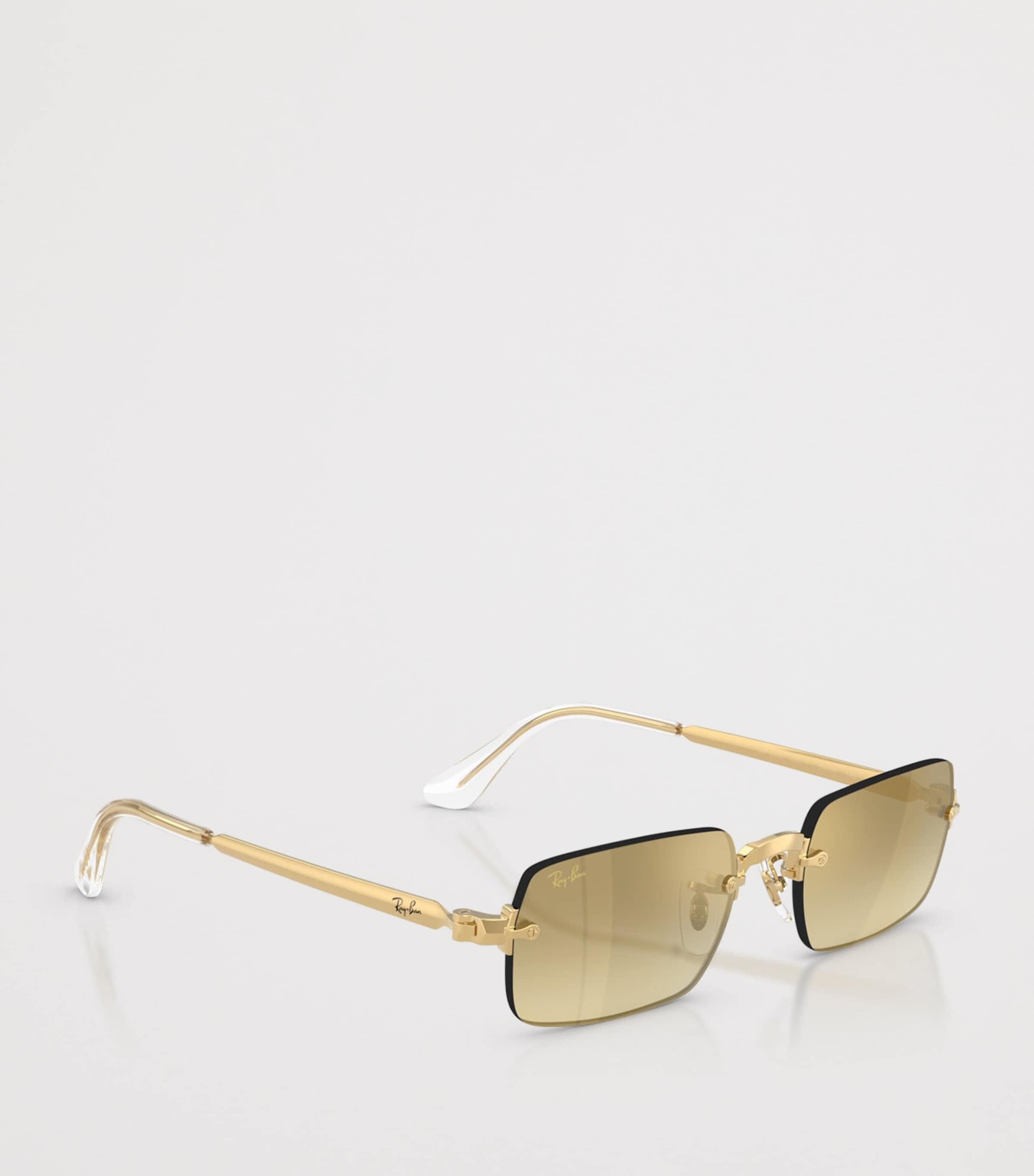 Ray-Ban By A$AP Rocky Rectangle Sunglasses Gold Image 6