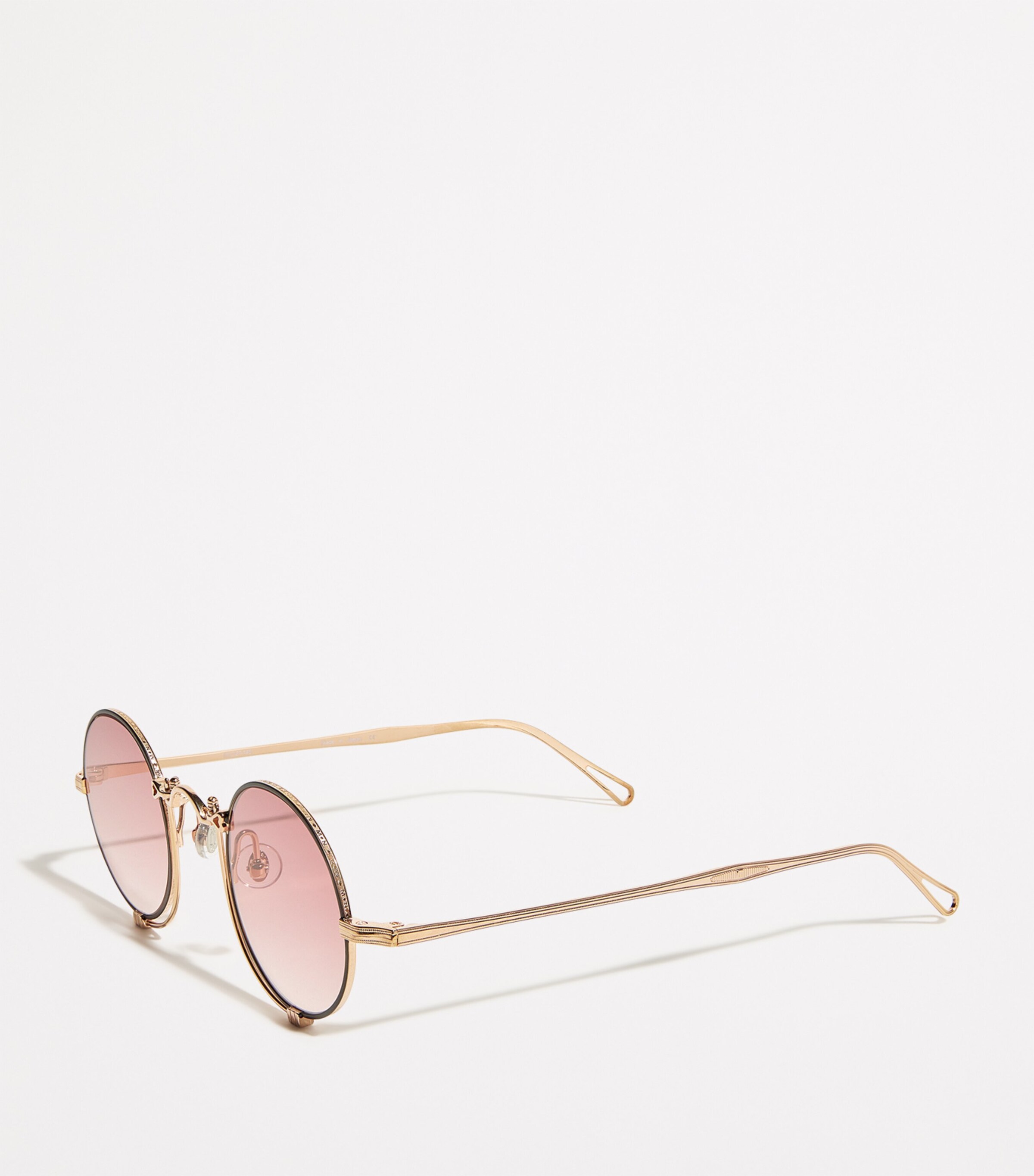Titanium Round Sunglasses ROSE GOLD-MATTE BLCK Image 2