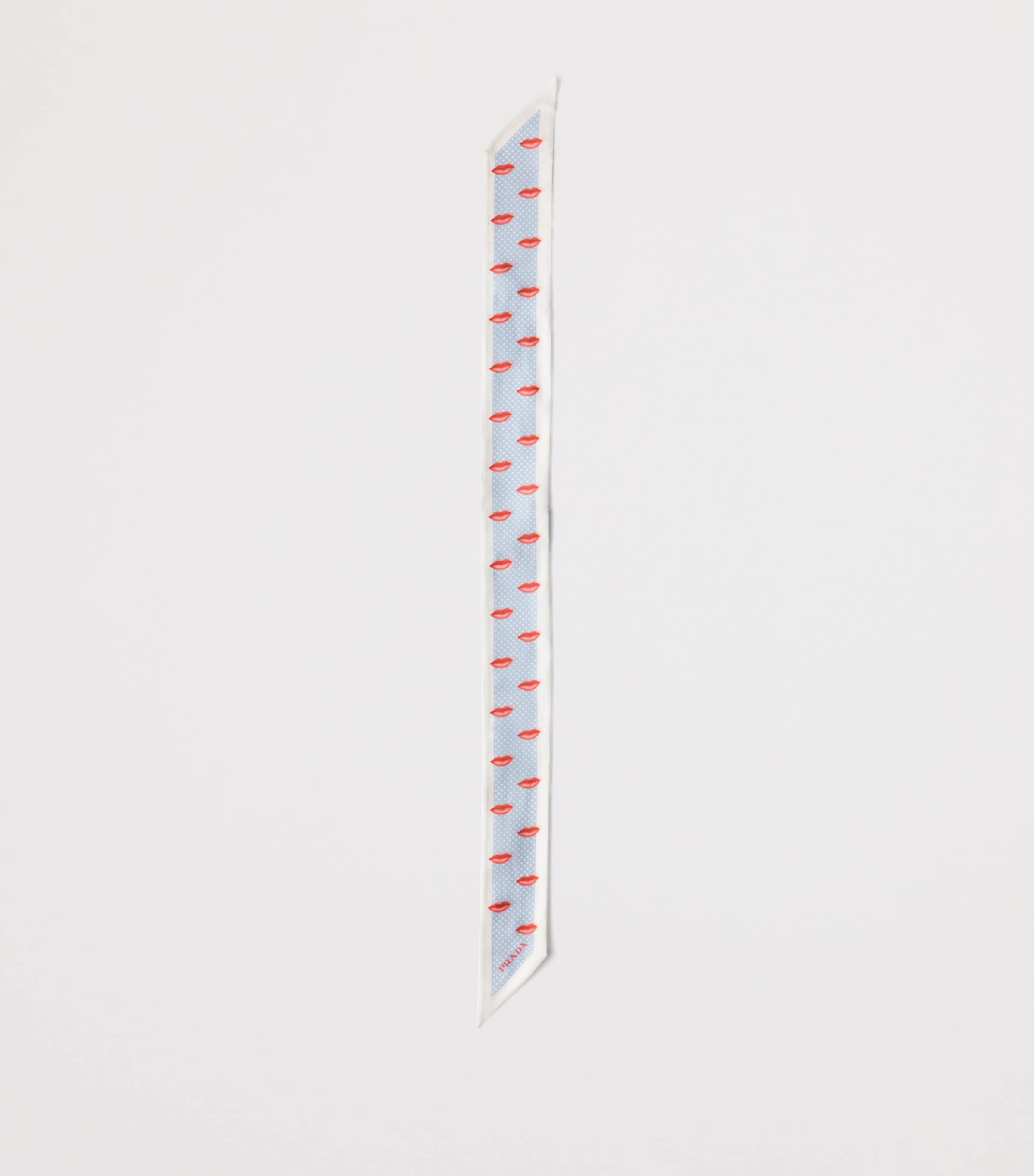 Silk Printed Skinny Scarf F0076 Image 3