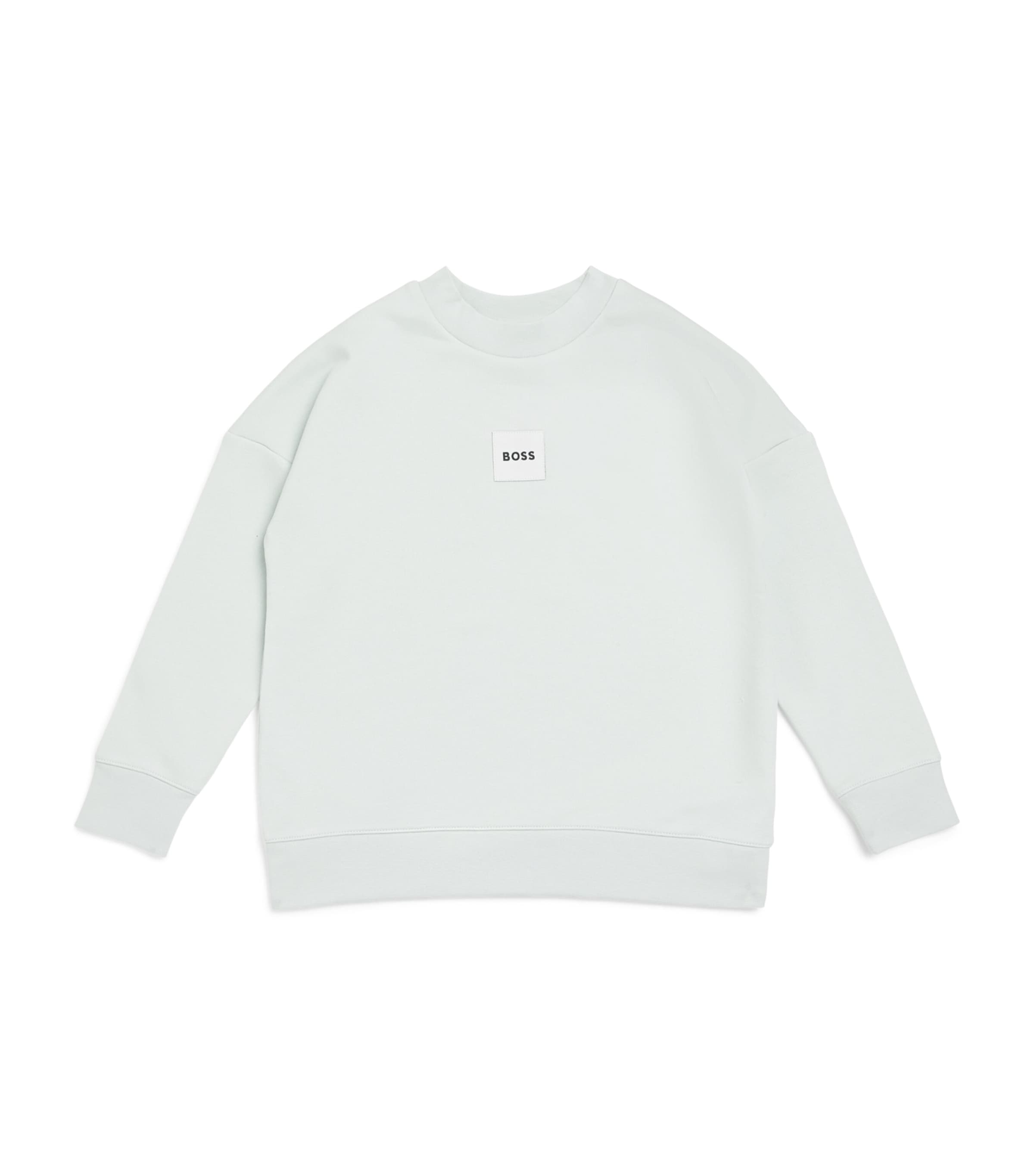BOSS Kidswear Stretch-Cotton Logo Sweatshirt (4-16 Years) Green Image 1