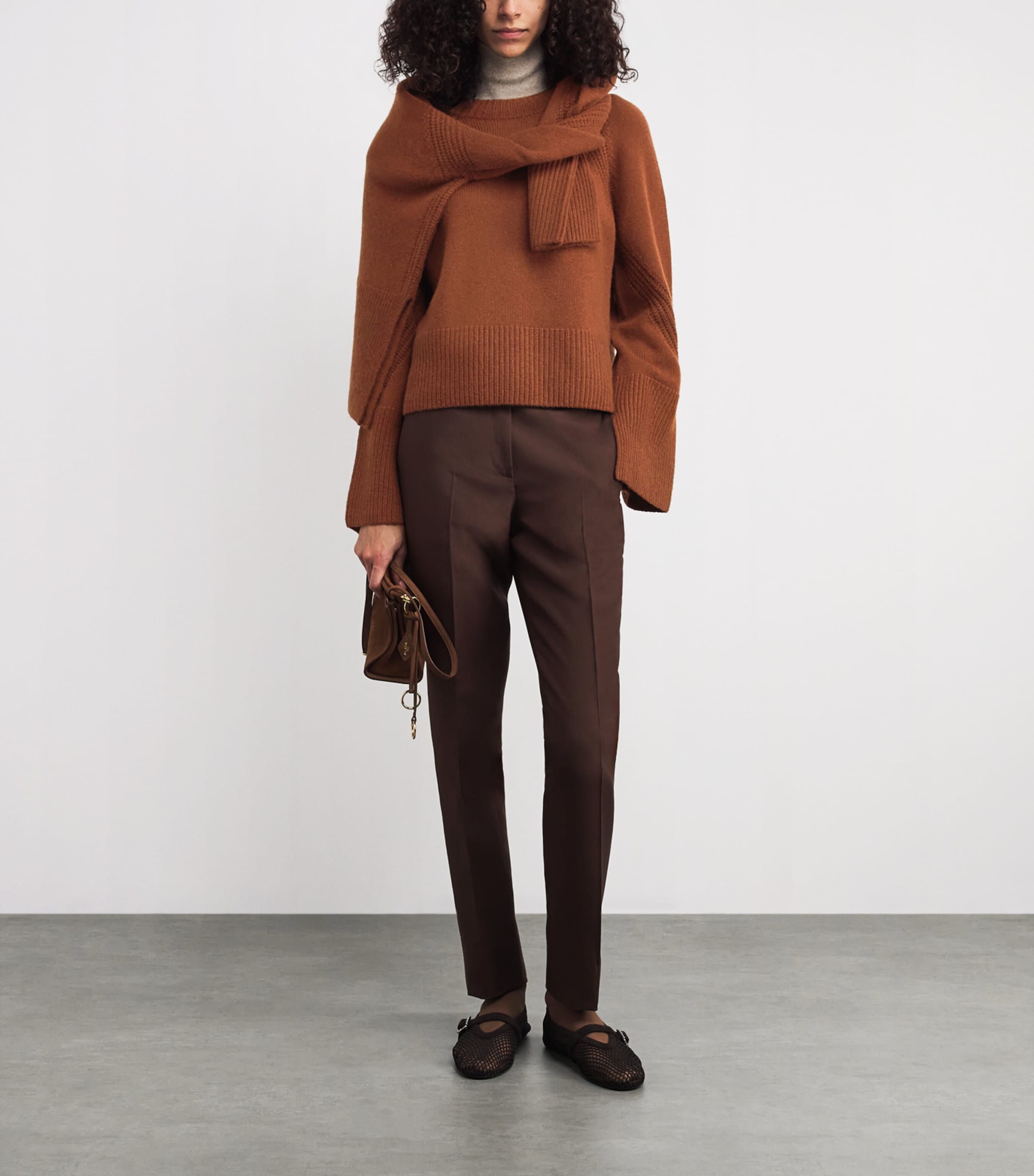 Cashmere Open Sweater CINNAMON Image 2