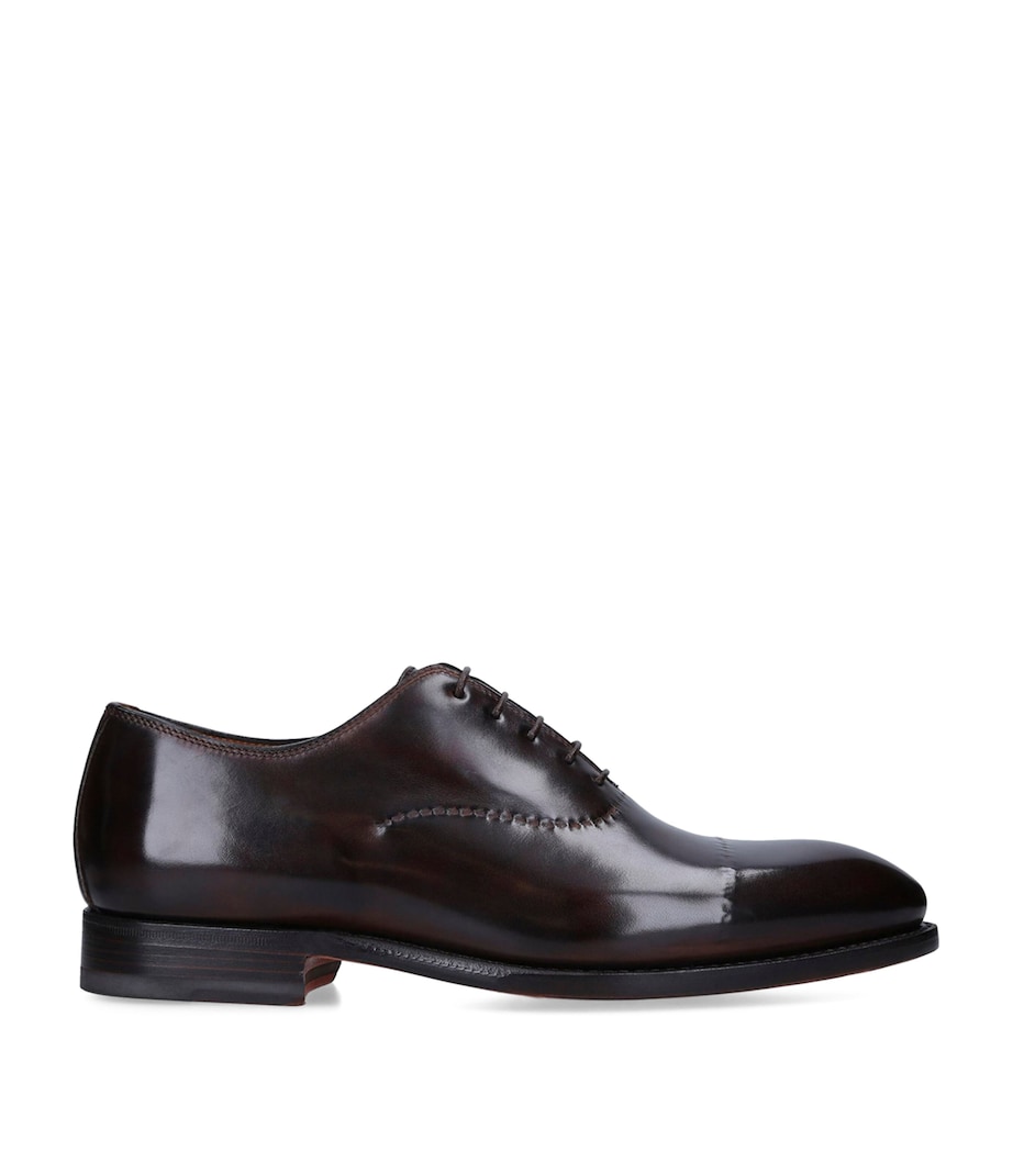 Leather Vittorio Oxford Shoes DARK BROWN Image 1