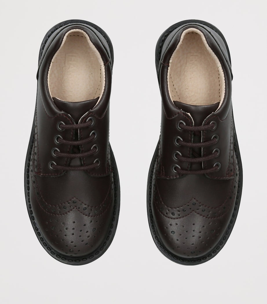 Leather Hamish School Shoes DARK BROWN Image 4