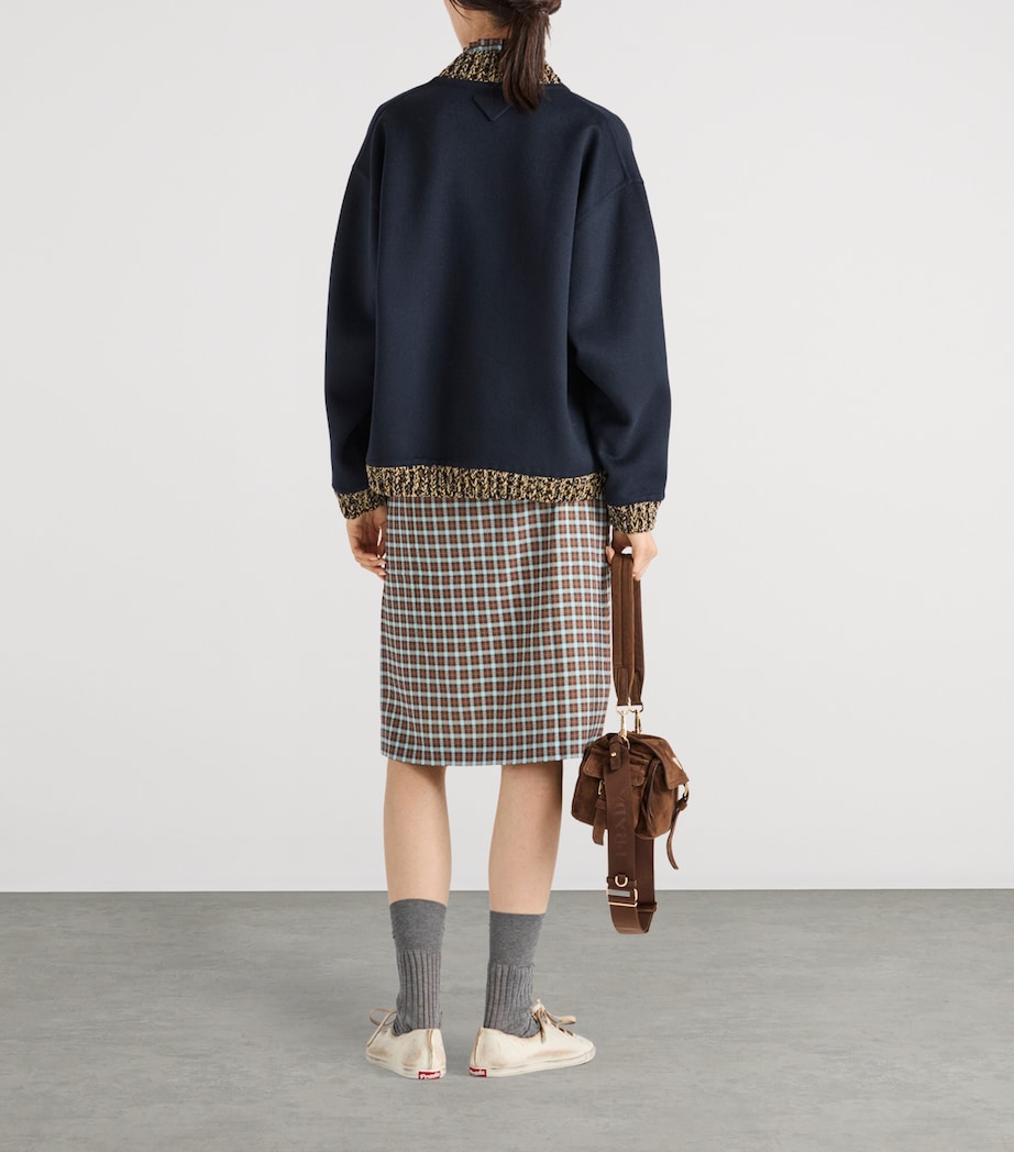 Wool-Cashmere Bomber Jacket F0008 Image 5