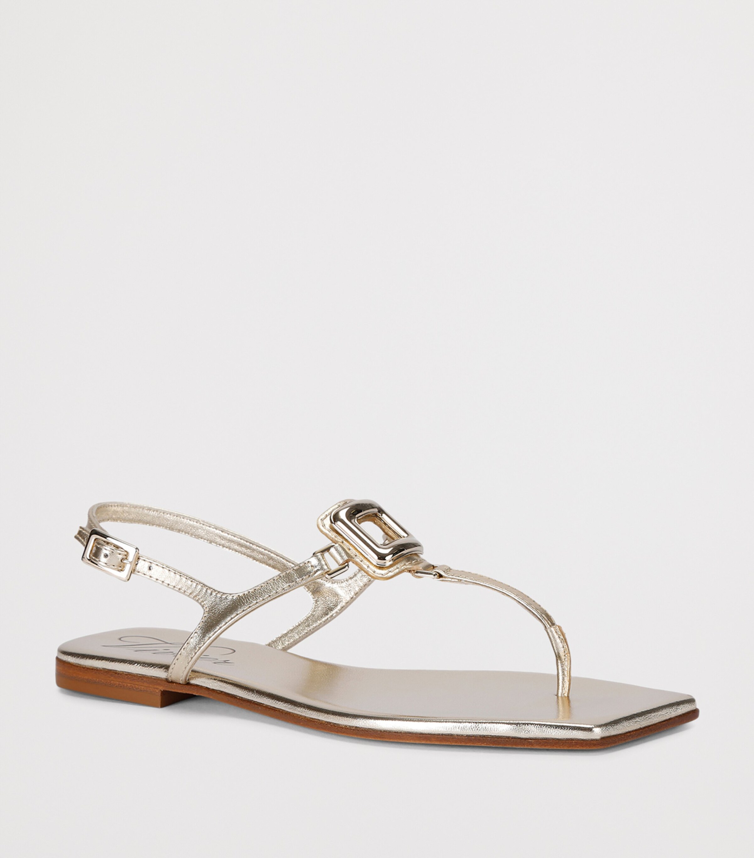 Roger Vivier Leather Bab Viv Sandals Gold Image 3