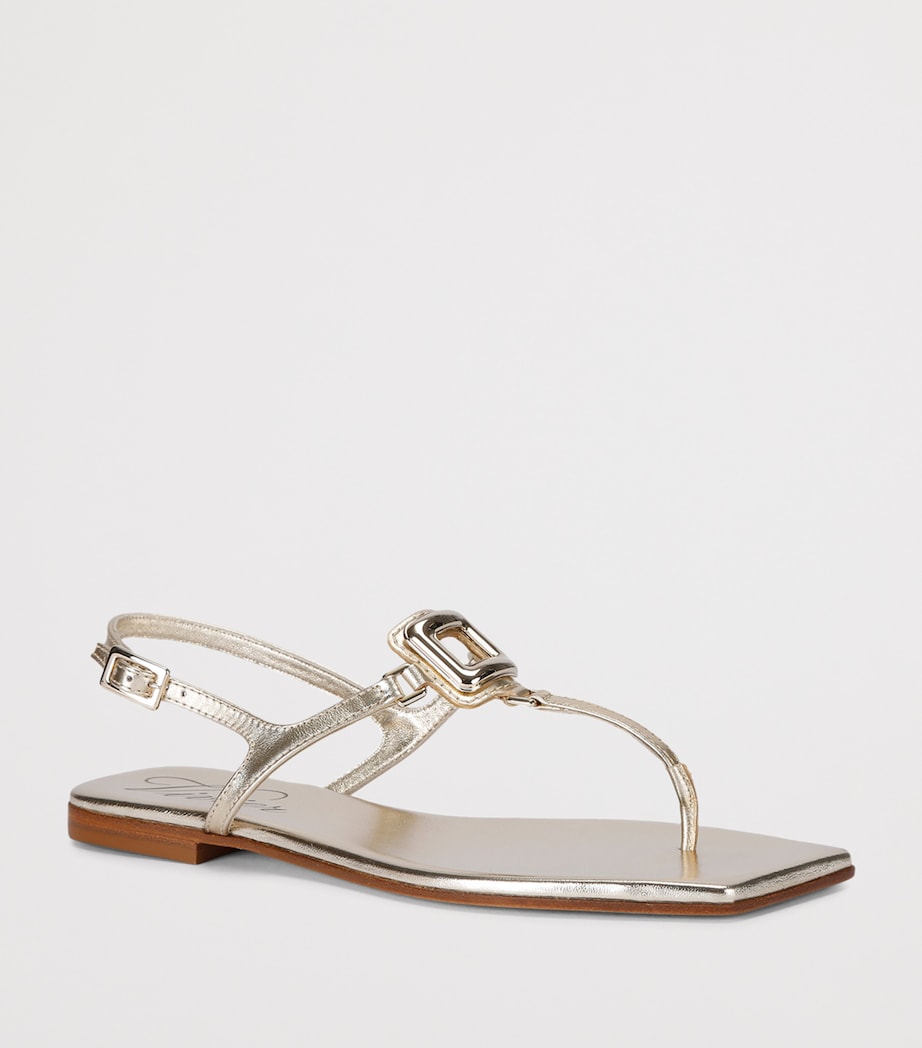 Leather Bab Viv Sandals GOLD Image 3