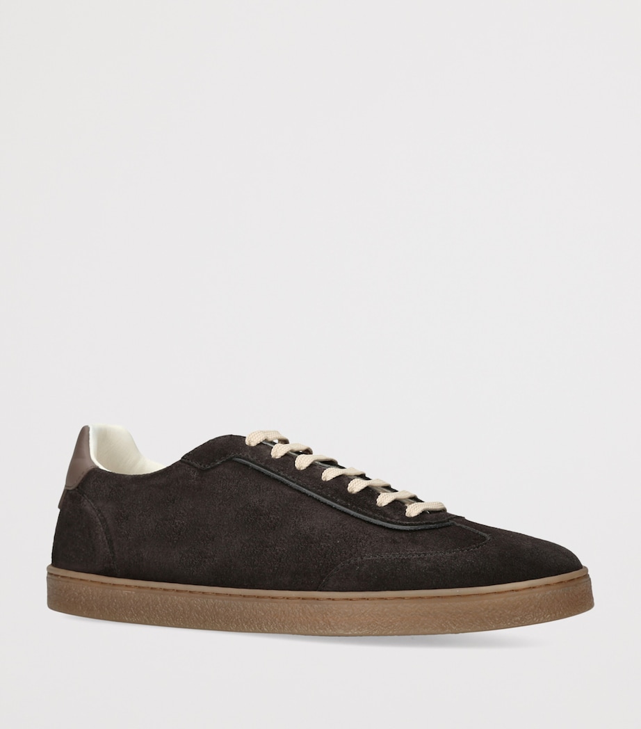 Brunello Cucinelli Suede Low-Top Sneakers Black Image 3