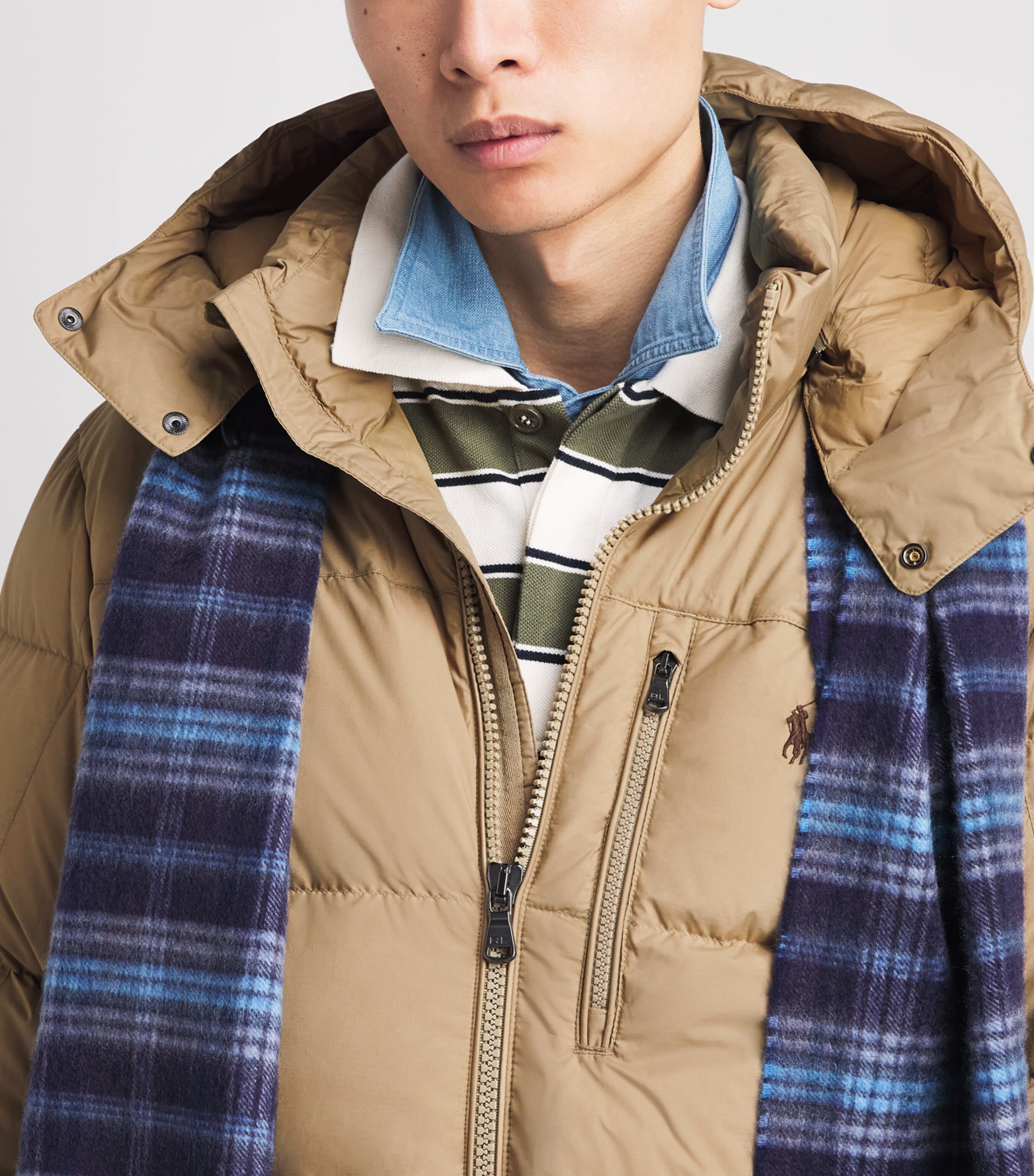 Polo Ralph Lauren Mens Gorham Down Jacket Desert Khaki Image 3