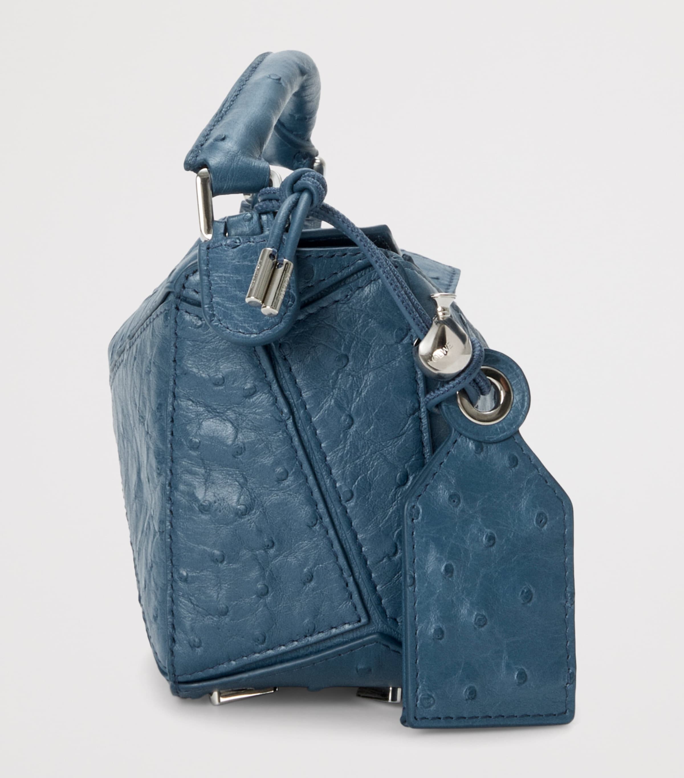 Mini Leather Puzzle Top-Handle Bag DENIM Image 4