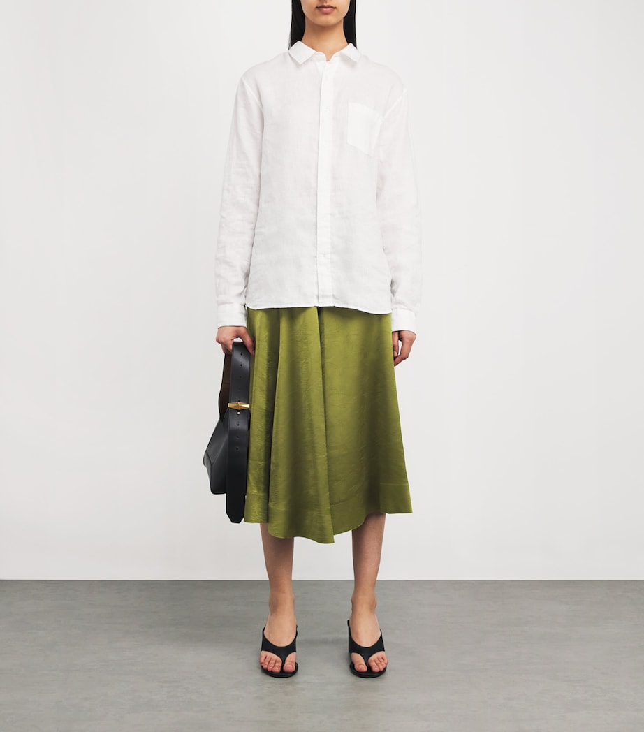 Satin Midi Skirt 383HER Image 2