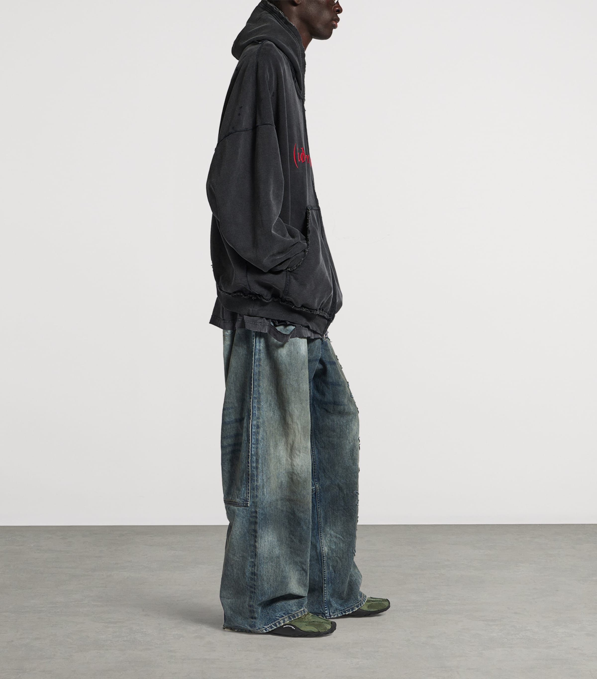 Balenciaga Mens Cotton Dirac Formula Zip-Up Hoodie Image 4