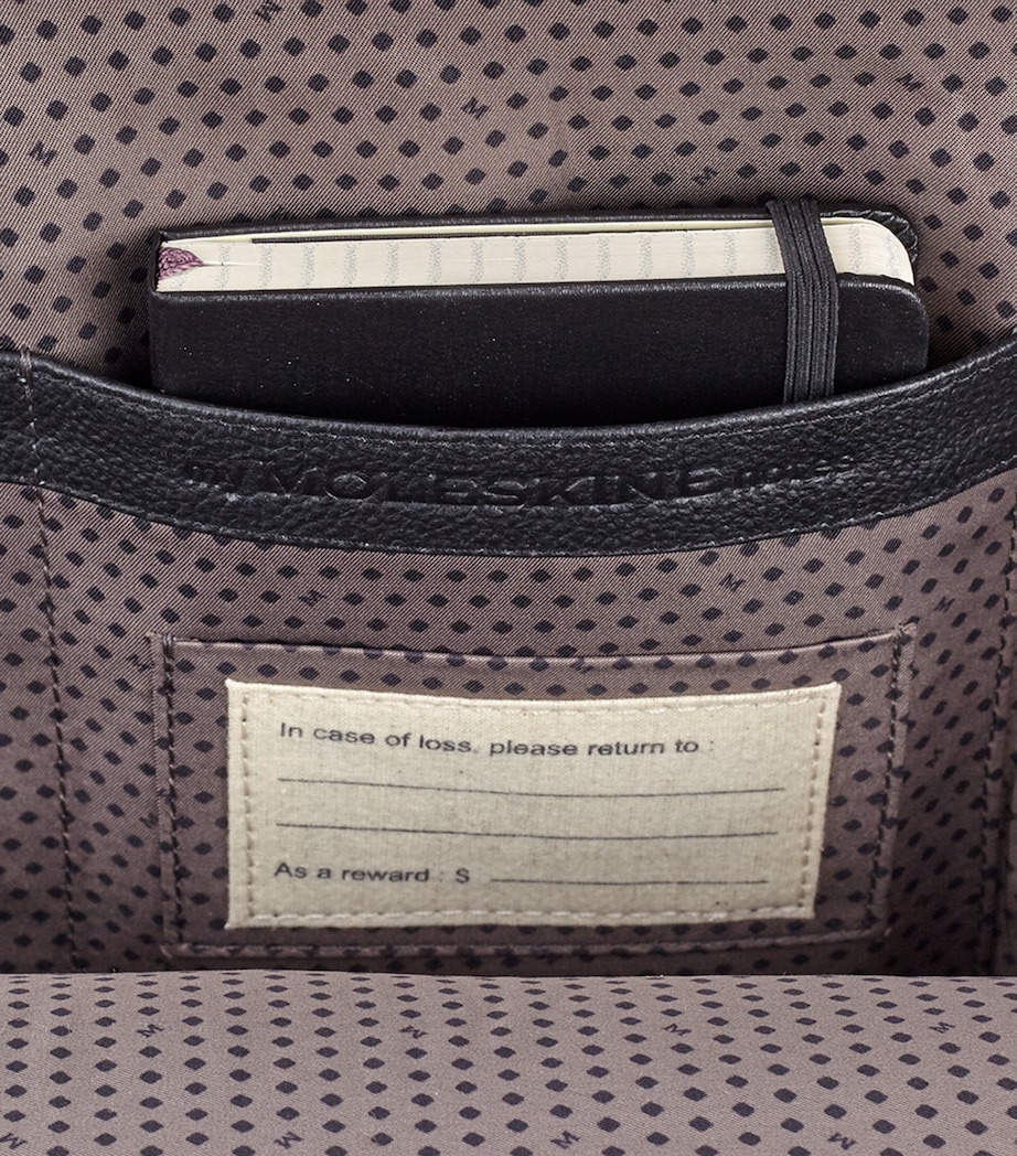 Leather Laptop Bag BLACK Image 4