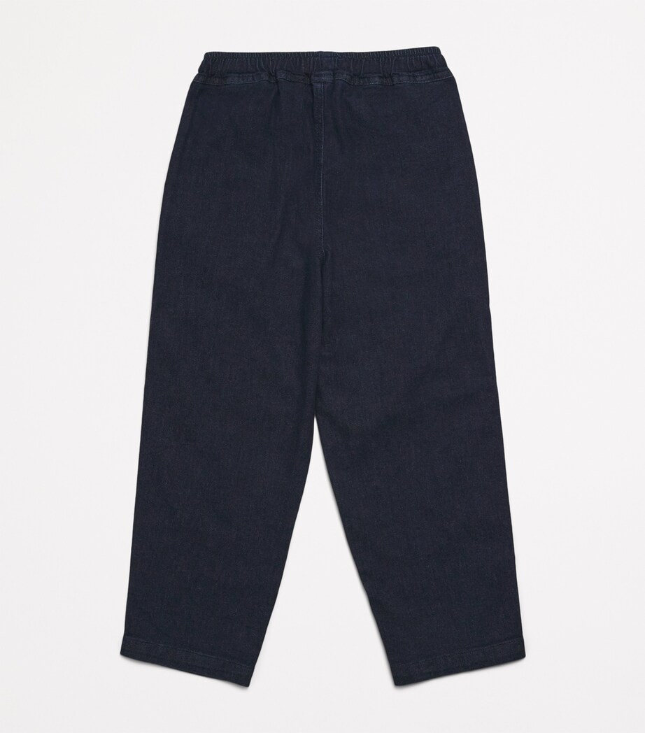 Il Gufo Denim Elasticated-Waist Trousers (2-12 Years) Blue Image 2
