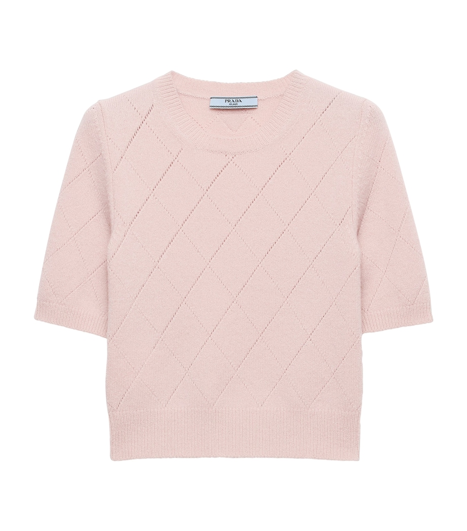 Cashmere Short-Sleeve Sweater F0028 Image 1