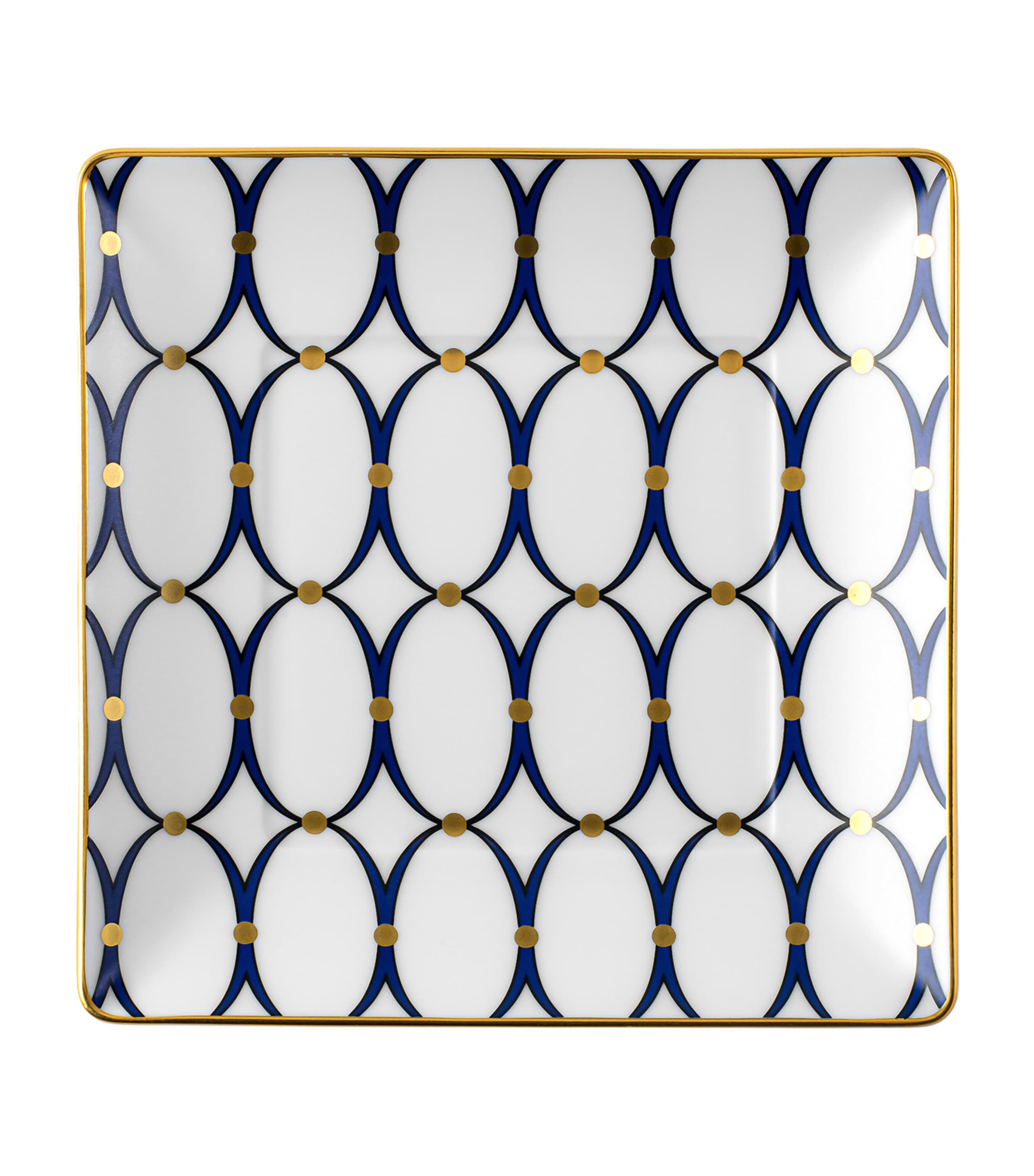 Renaissance Gold Square Tray (14cm x 14cm) BLUE Image 1