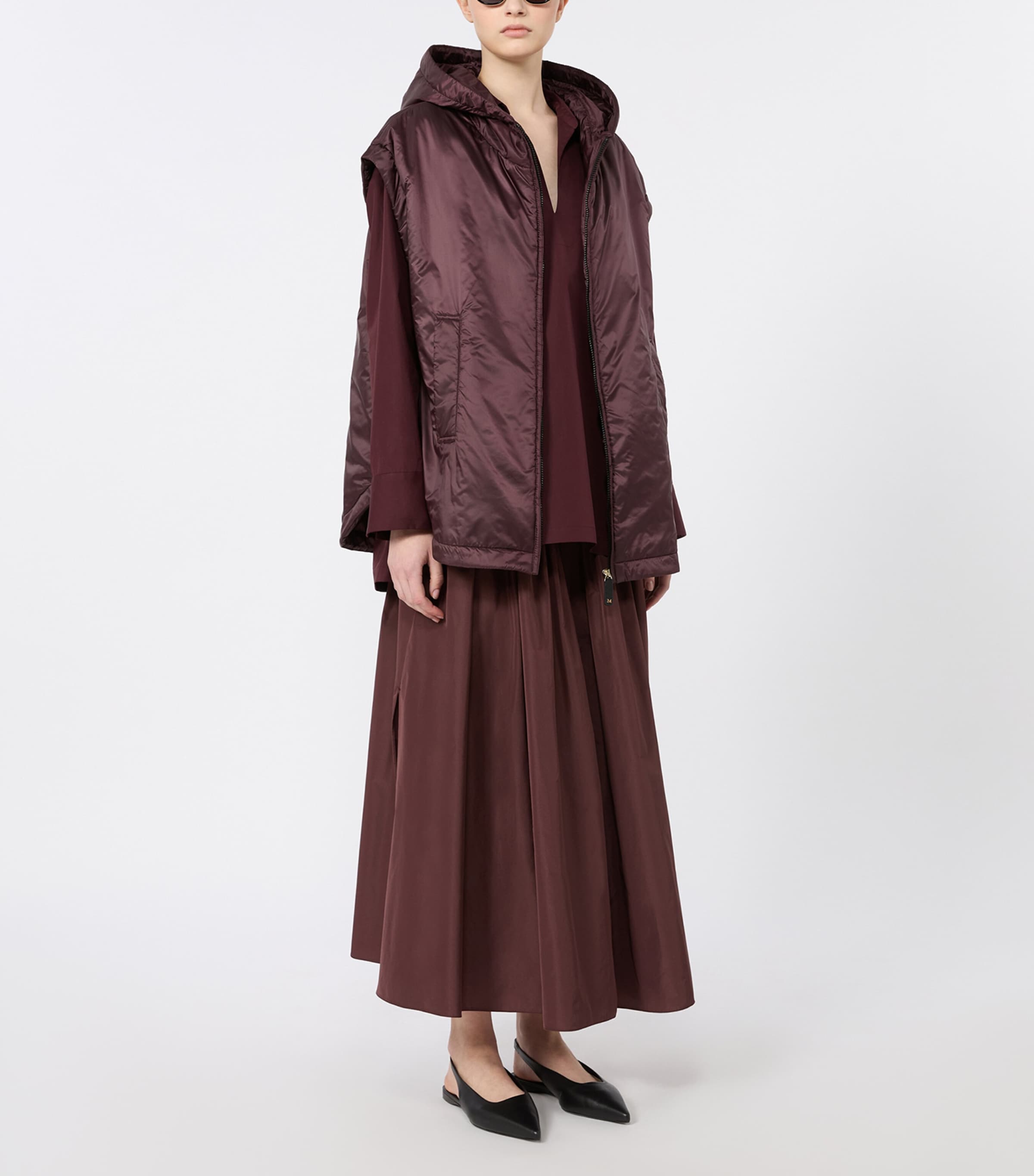 Max Mara Womens The Cube Sleeveless Jacket Bordeaux Image 2
