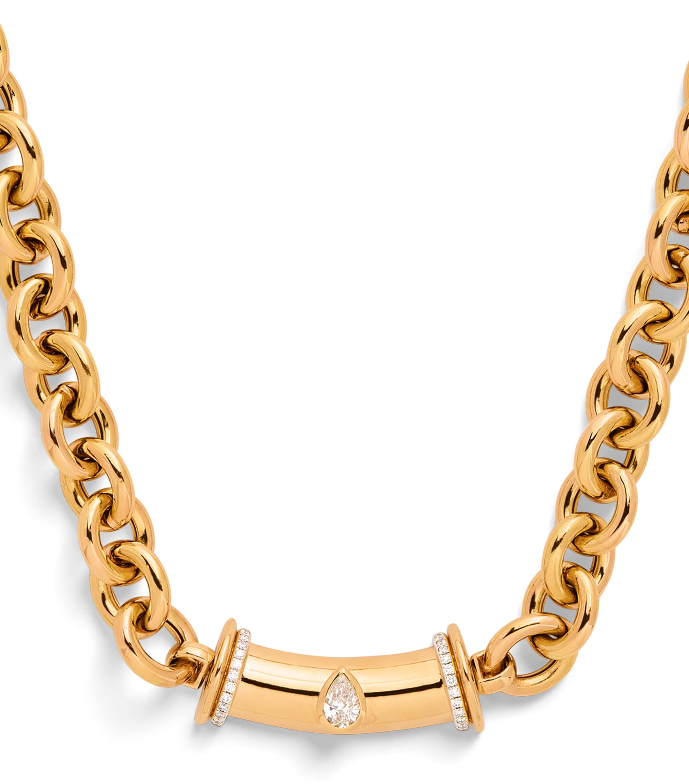 L'atelier Nawbar Yellow Gold And Diamond Lot N*91 Warrior Princess Necklace In Gold