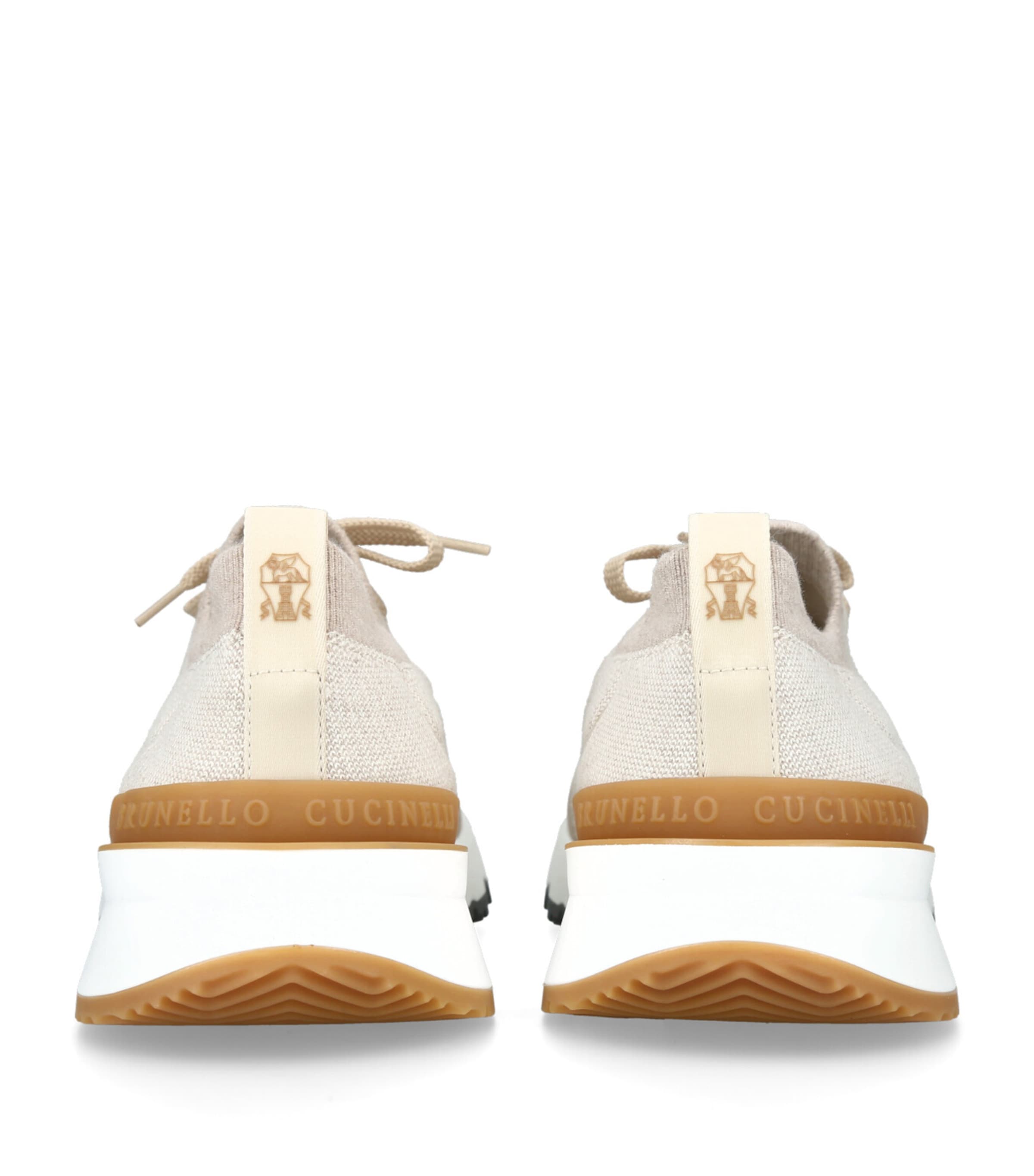Brunello Cucinelli Knitted Sportiv Sneakers Beige Comb Image 2