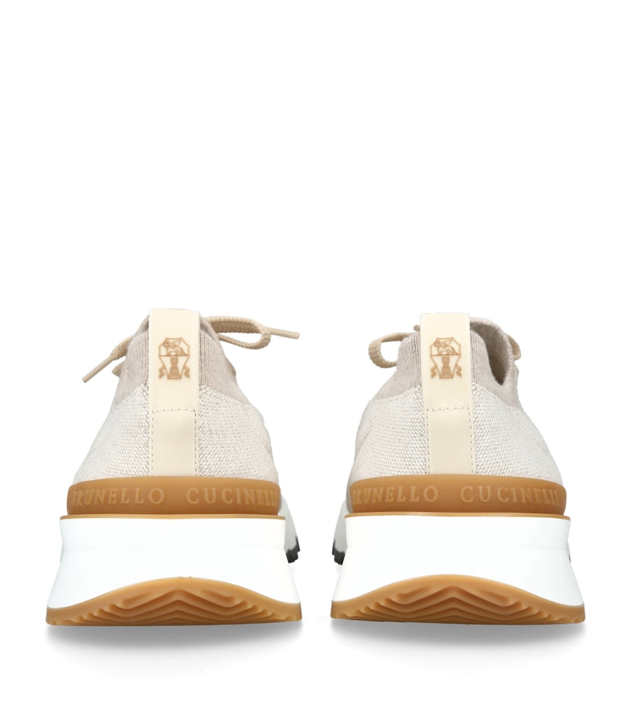 Brunello Cucinelli Knitted Sportiv Sneakers Beige Comb Image 2
