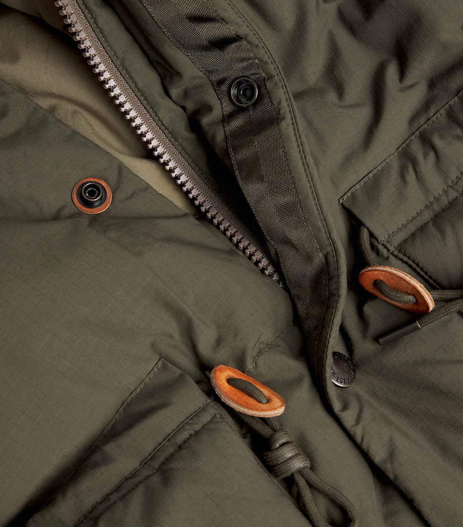 Down-Filled Hartland Parka Coat GREEN Image 5