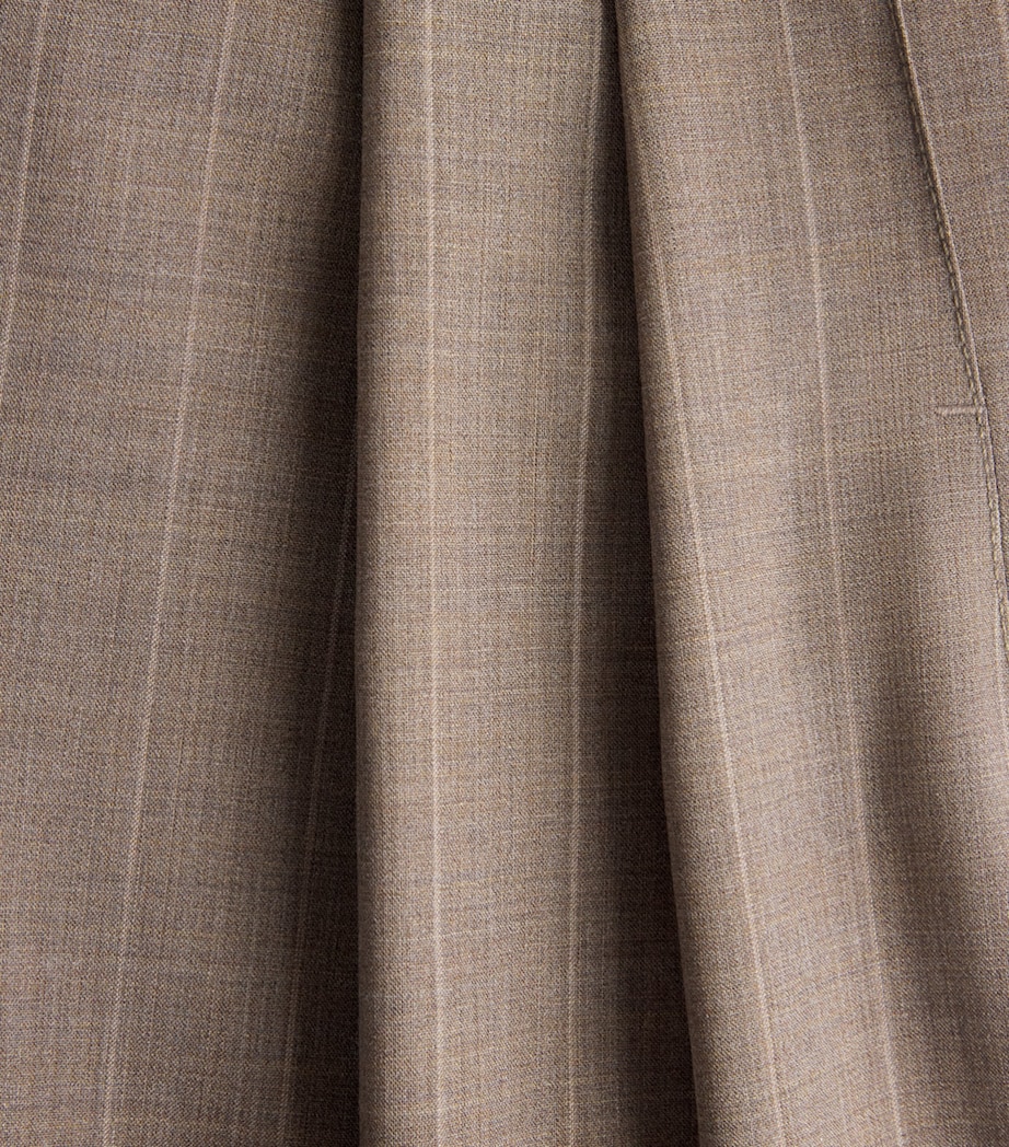 ME+EM Womens Wool Pinstripe Tailored Trousers Mole Image 6