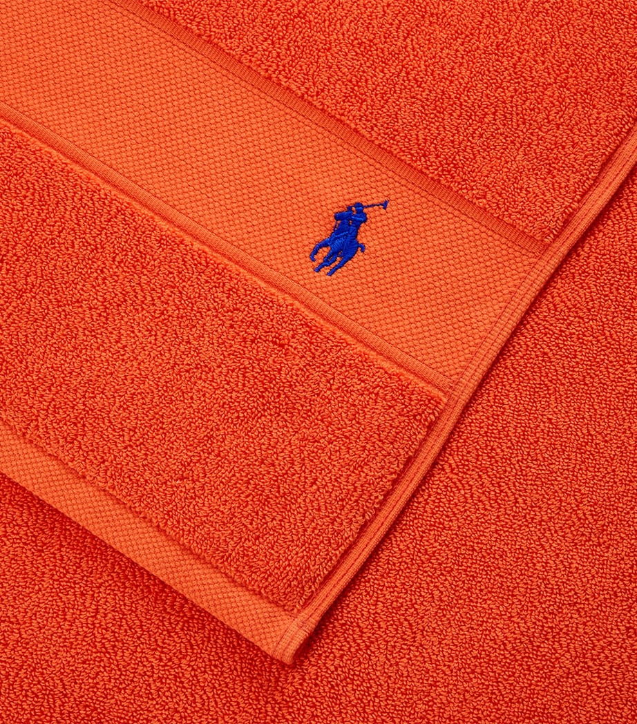Ralph Lauren Home Polo Player Bath Sheet (90cm x 160cm) Sailing Orange Image 6