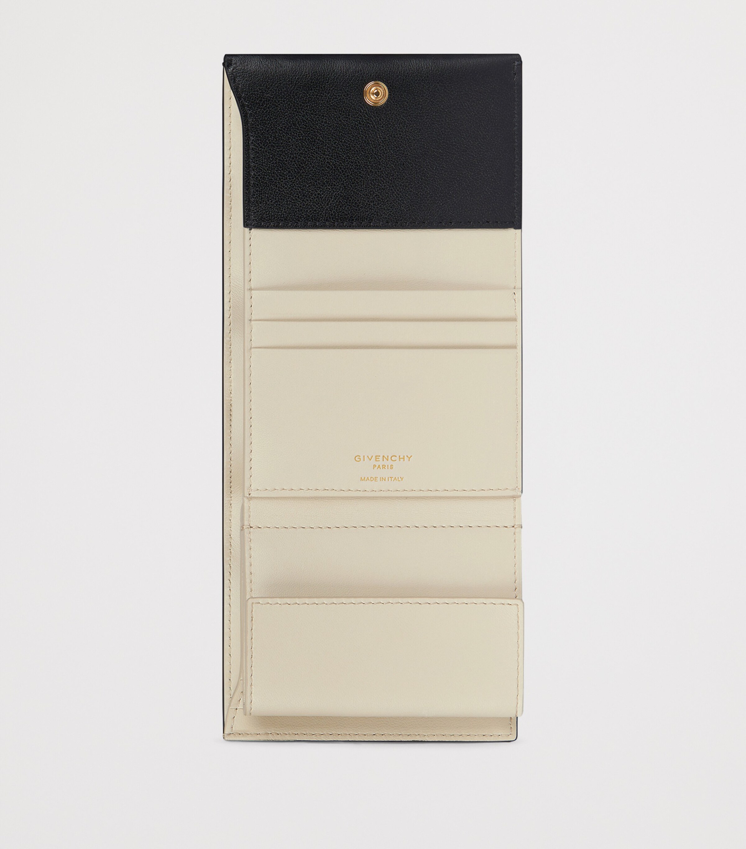 Leather Mini Day Trifold Wallet BLACK Image 4