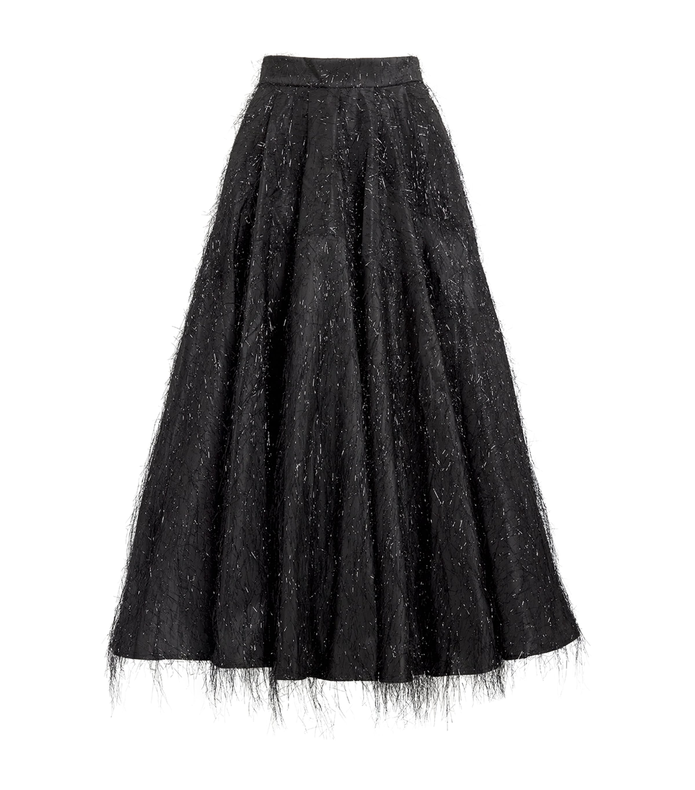 Shop Palmer Harding Taffeta Odyssey Midi Skirt In Black