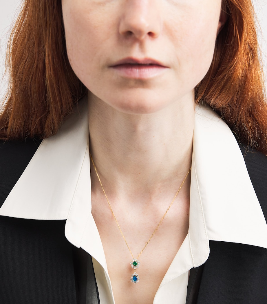 Suzanne Kalan Yellow Gold, Diamond, Emerald and Opal One of a Kind Necklace Yg/opal/emer Image 2
