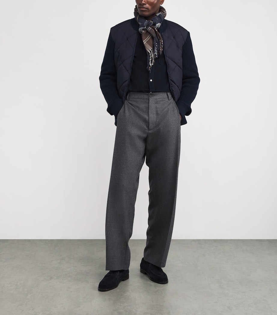 Knitted Quilted Newland Jacket NAVY Image 2