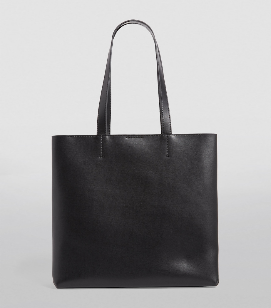 Harrods Medium Leather Kensington Tote Bag Blue Image 4