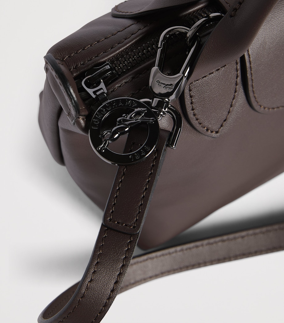 Longchamp Extra-Small Leather Le Pliage Xtra Pouch Moka Image 5