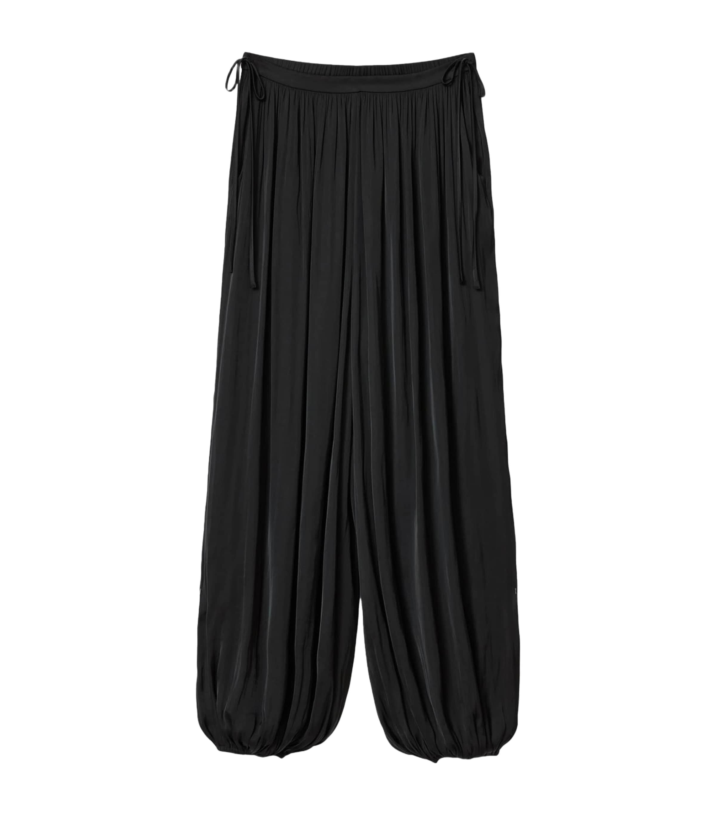 AllSaints Womens Eshe Barrel-Leg Trousers Black Image 1