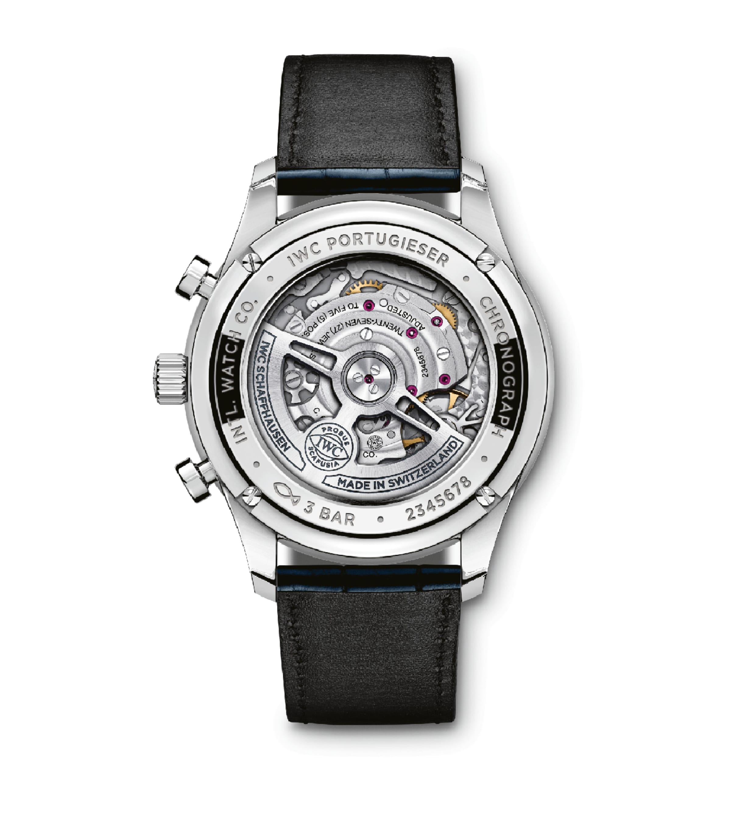 IWC Schaffhausen Stainless Steel Portugieser Chronograph Watch 41mm Silver Image 3