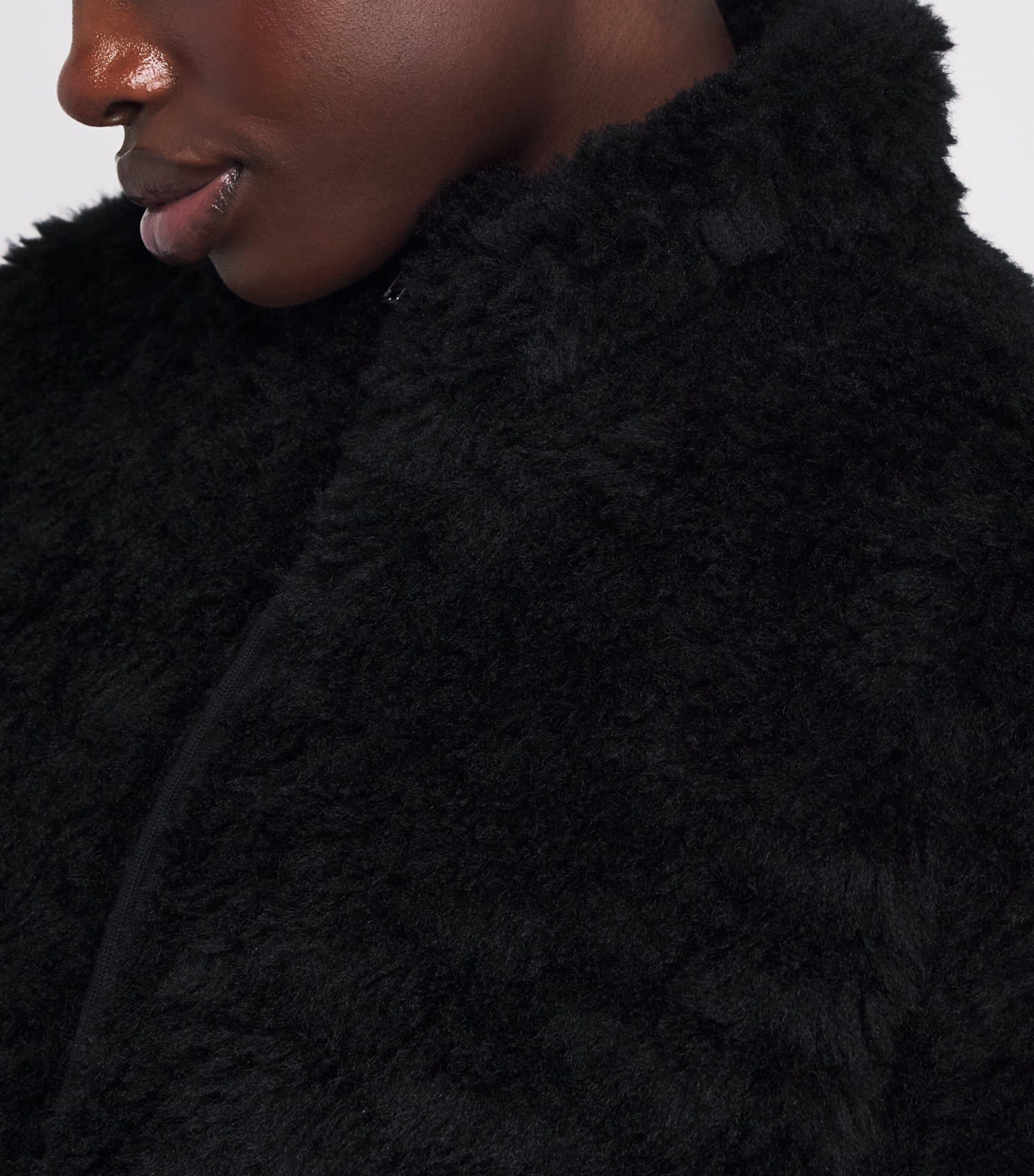 Faux Fur Zip-Up Jacket ONYX Image 6