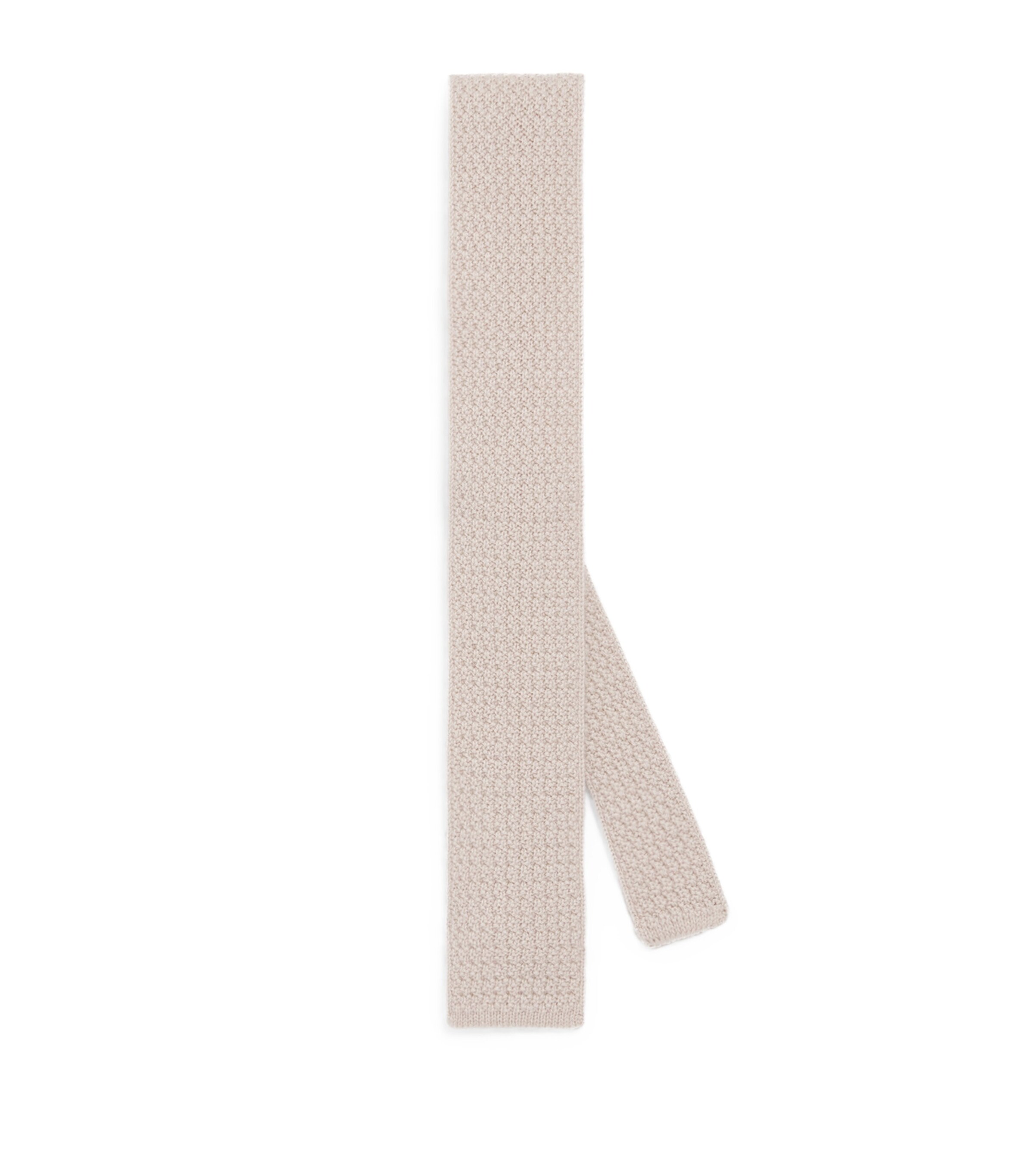 Eleventy Mens Cashmere Knitted Tie Sabbia Image 1