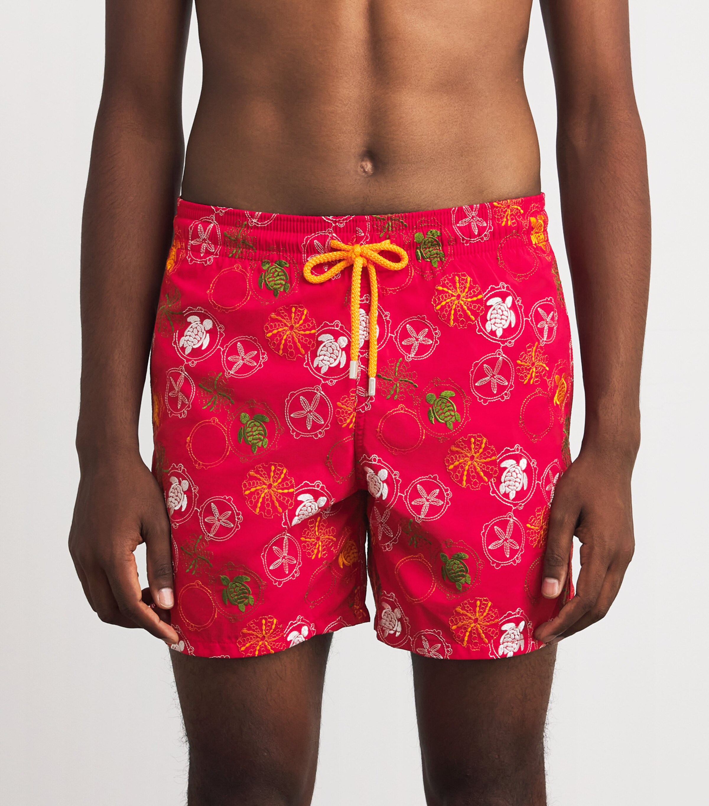 Embroidered Mistral Swim Shorts 228LIPSTICK Image 4