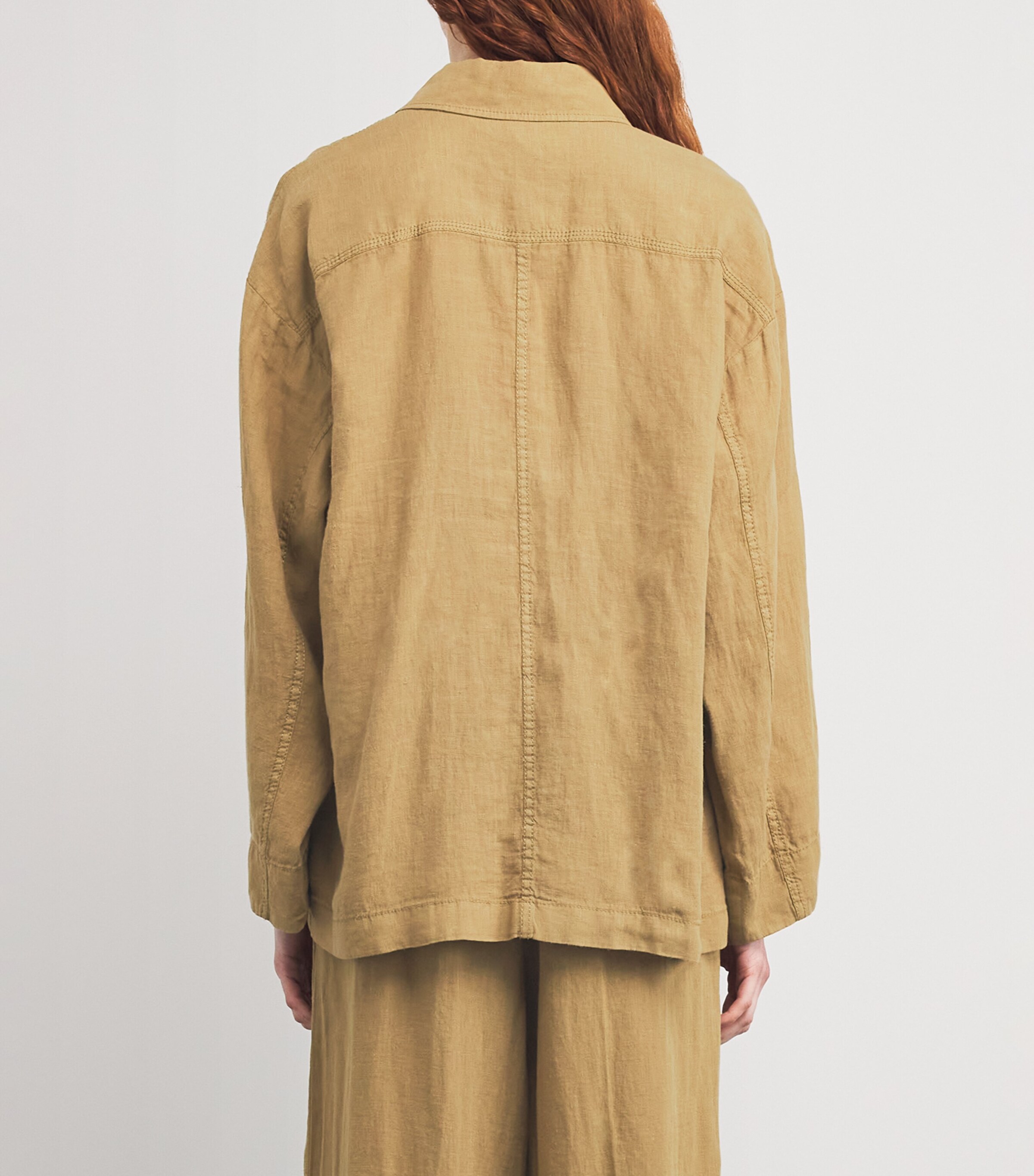 Linen Overshirt SAND Image 4
