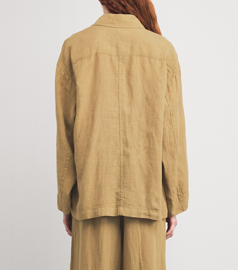 MAX&Co. Womens Linen Overshirt Sand Image 4