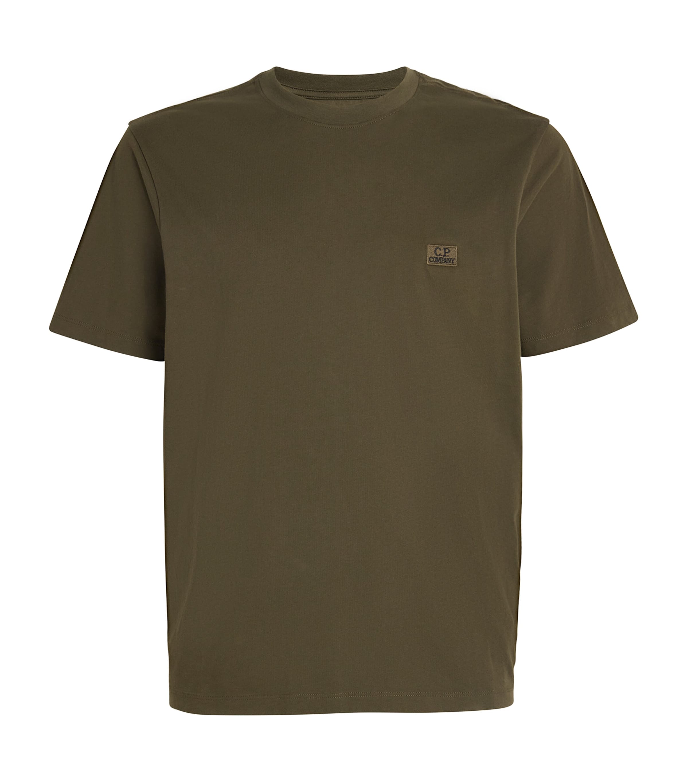 Shop C.p. Company Logo Badge T-shirt In Green