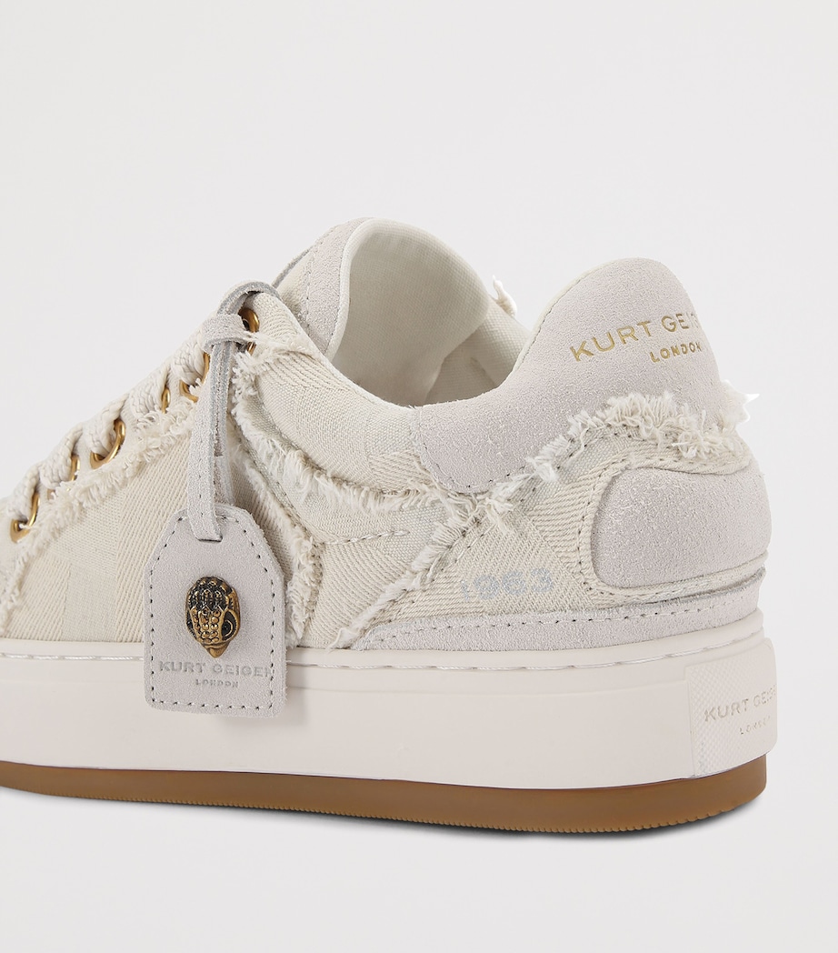 Kurt Geiger London Denim Southbank Tag Sneakers White Image 2