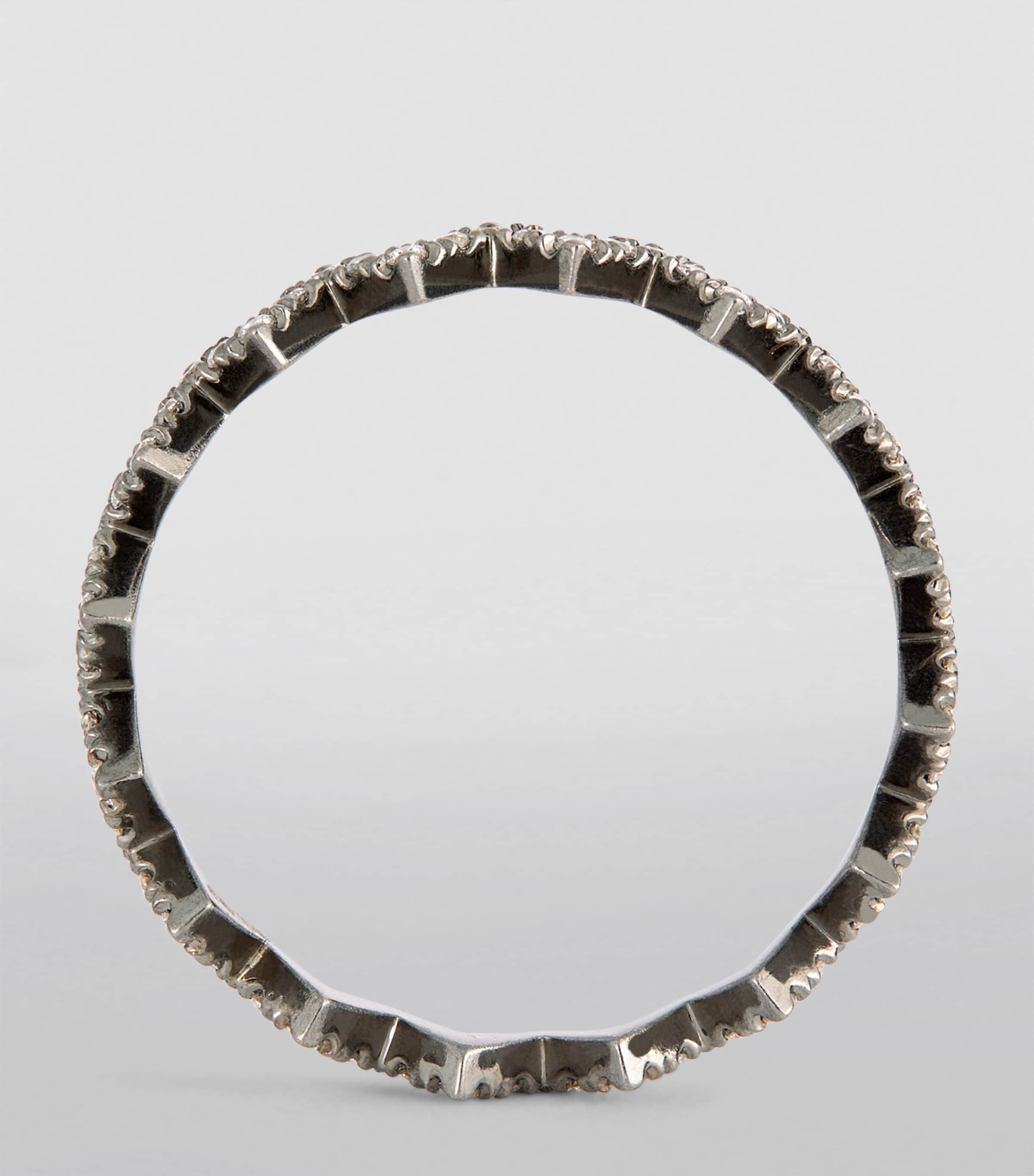 Eva Fehren Blackened White Gold and Diamond Ziggy Ring Black Gold Image 2