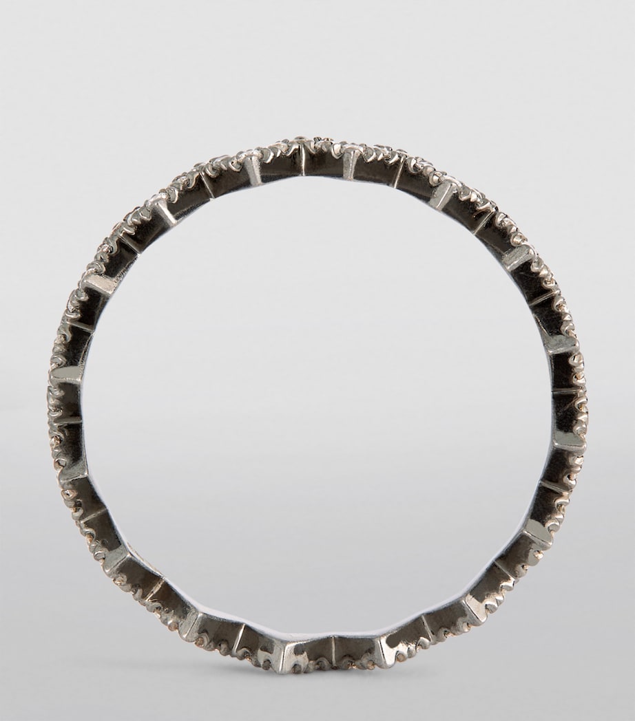 Eva Fehren Blackened White Gold and Diamond Ziggy Ring Black Gold Image 2
