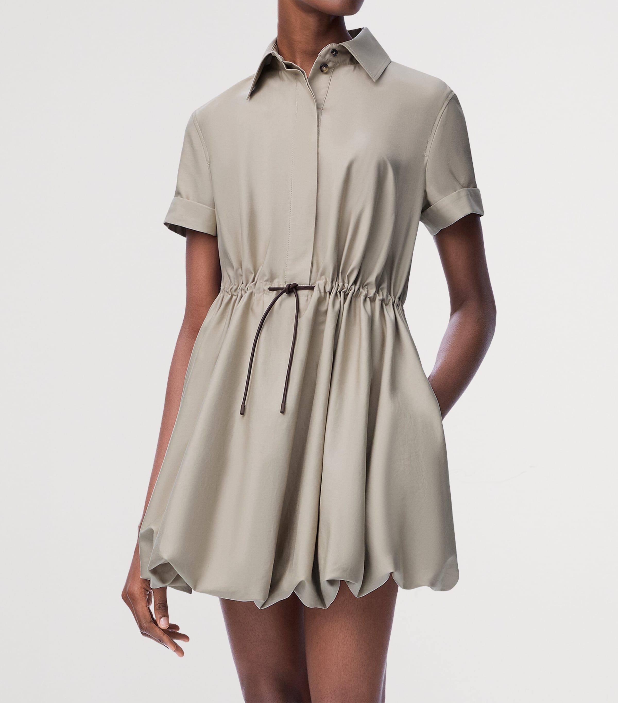 ワンピース LOEWE TWILL SHIRT DRESS LOEWE Tie-Waist Mini Shirt Dress | Harrods US