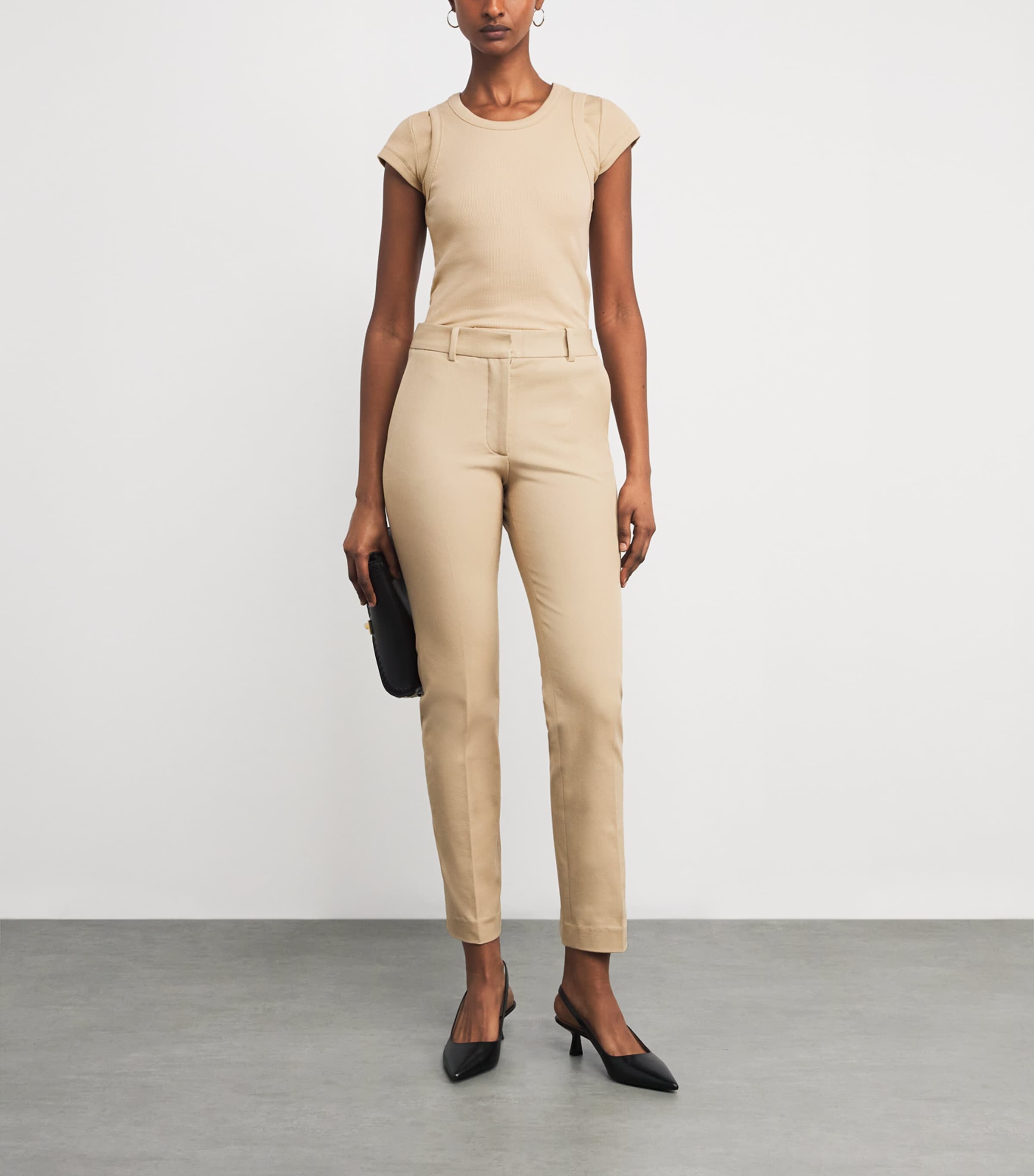 Stretch-Cotton Yeux Tank Top POWDER Image 2