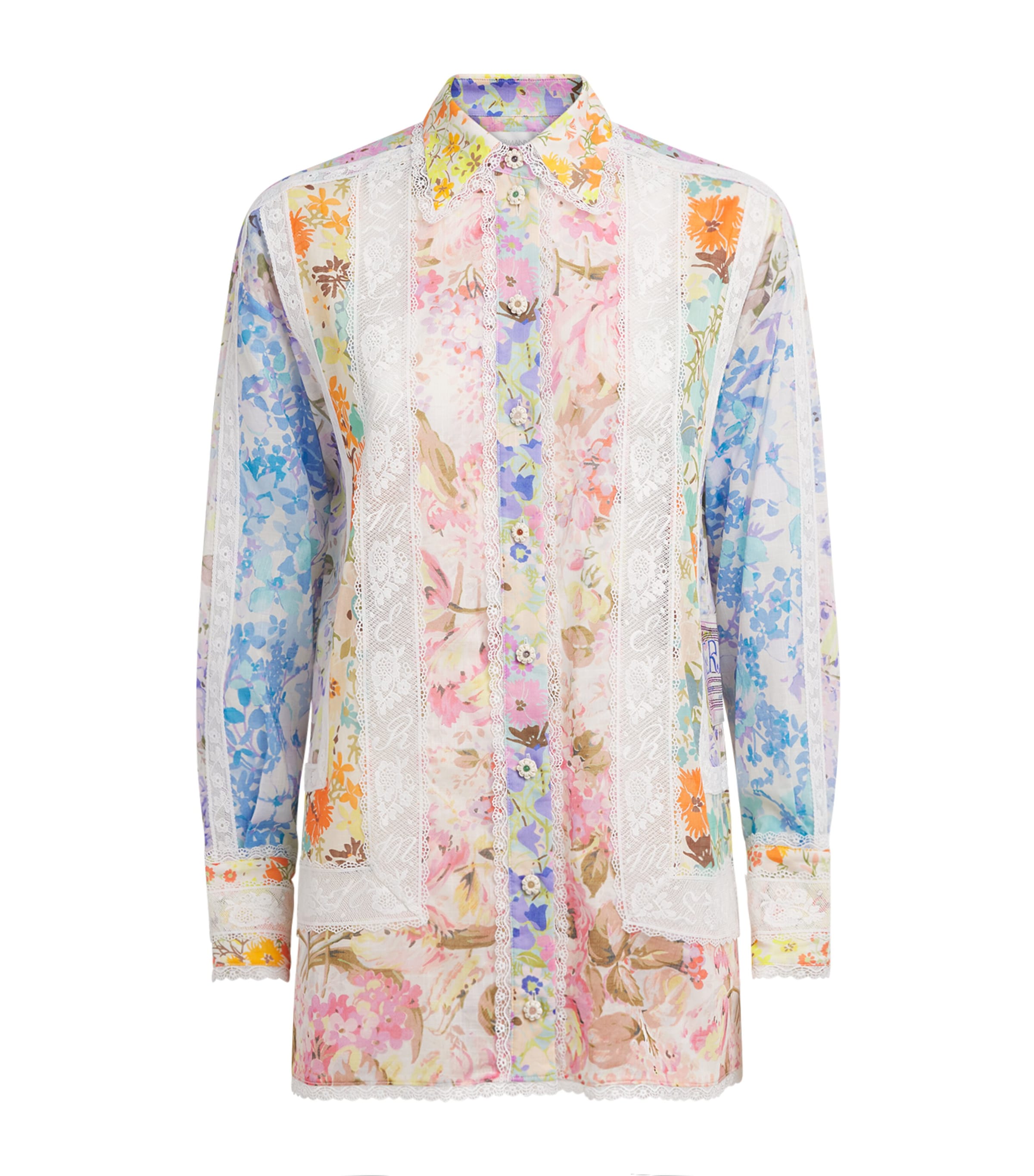 Zimmermann Cotton-lace Floral Solstice Shirt