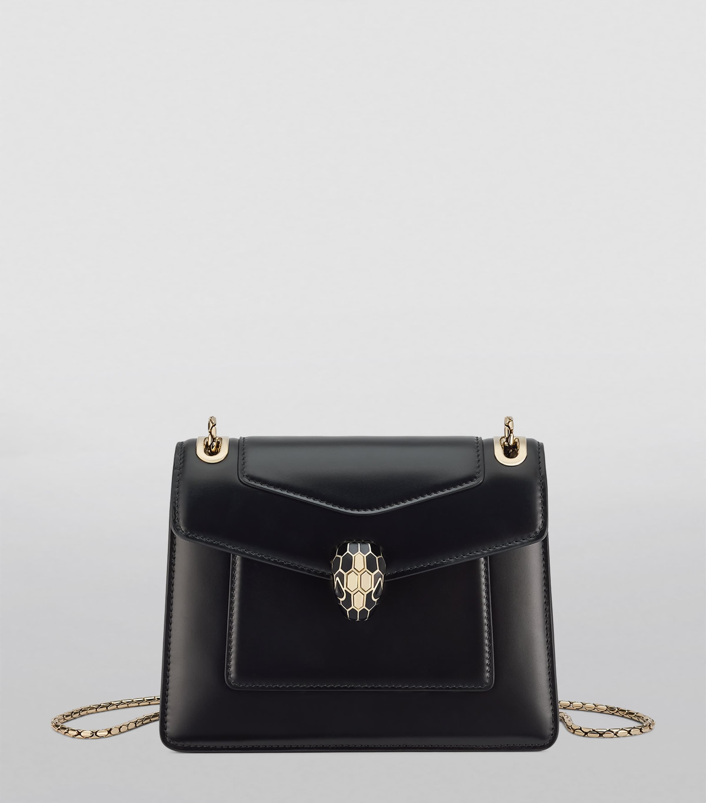Leather Serpenti Forever Cross-Body Bag BLACK Image 4