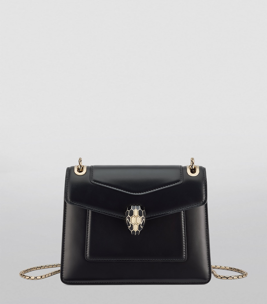 Leather Serpenti Forever Cross-Body Bag BLACK Image 4