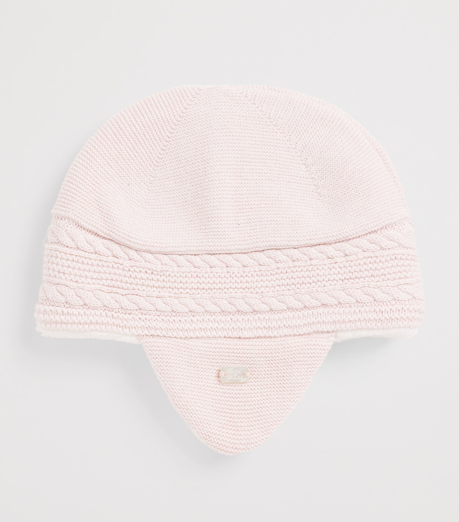 Cotton-Wool-Cashmere Bonnet Hat 31ROSE P LE  NACRE Image 2