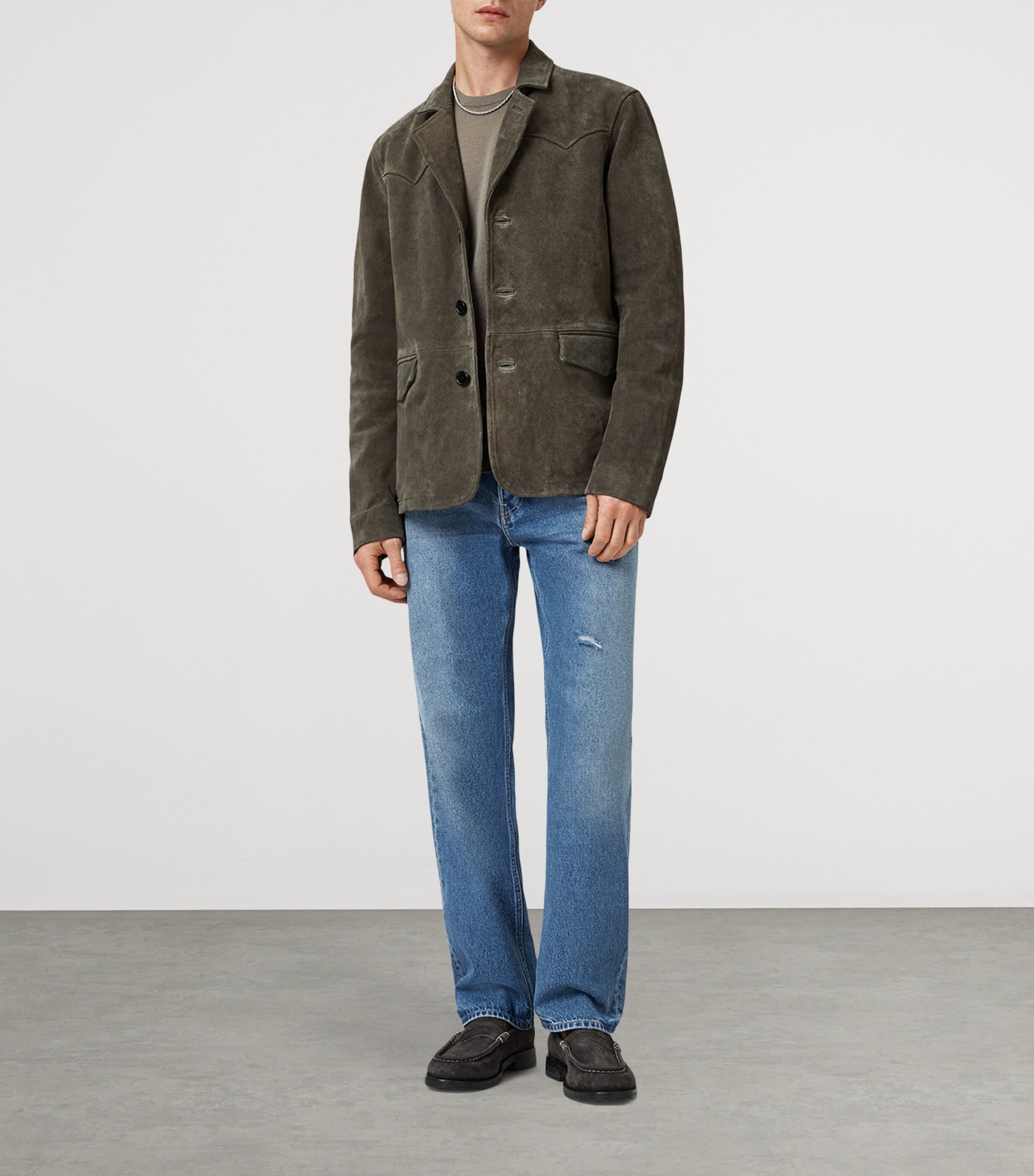 Suede Hornett Blazer GULL BROWN Image 6